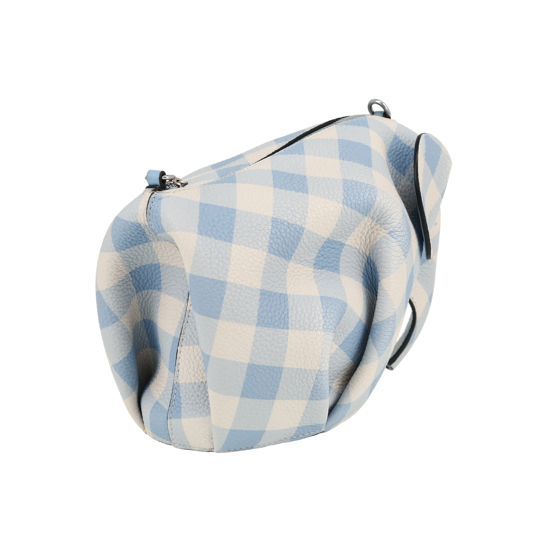 Bolso bandolera Loewe  Elephant Pocket en cuero azul claro y blanco