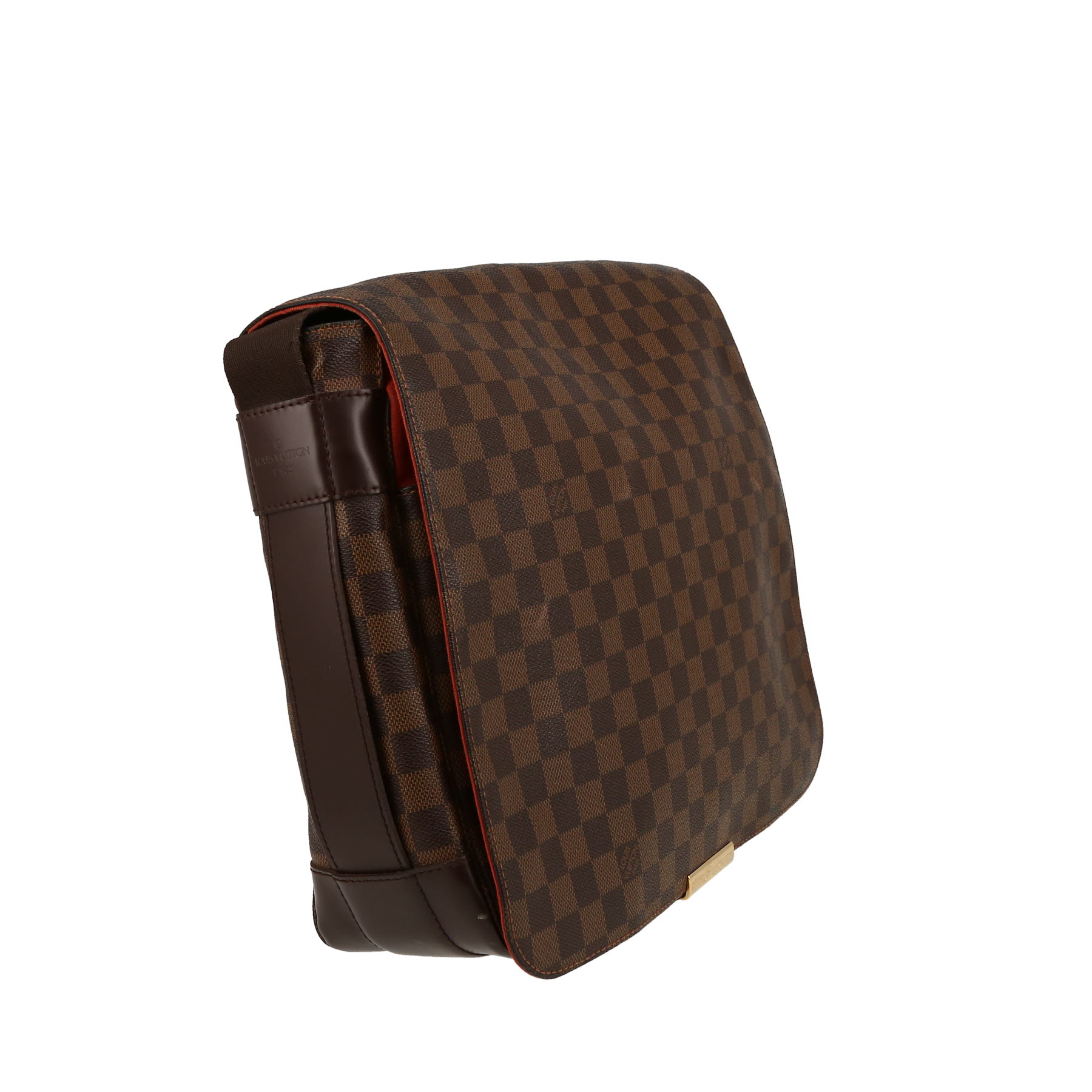 Borsa a tracolla Louis Vuitton  Bastille in tela a scacchi ebana e pelle marrone
