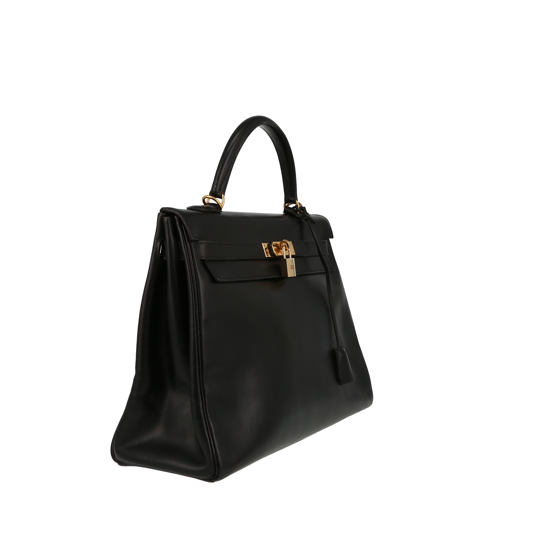 Hermès  Kelly 35 cm handbag  in black box leather