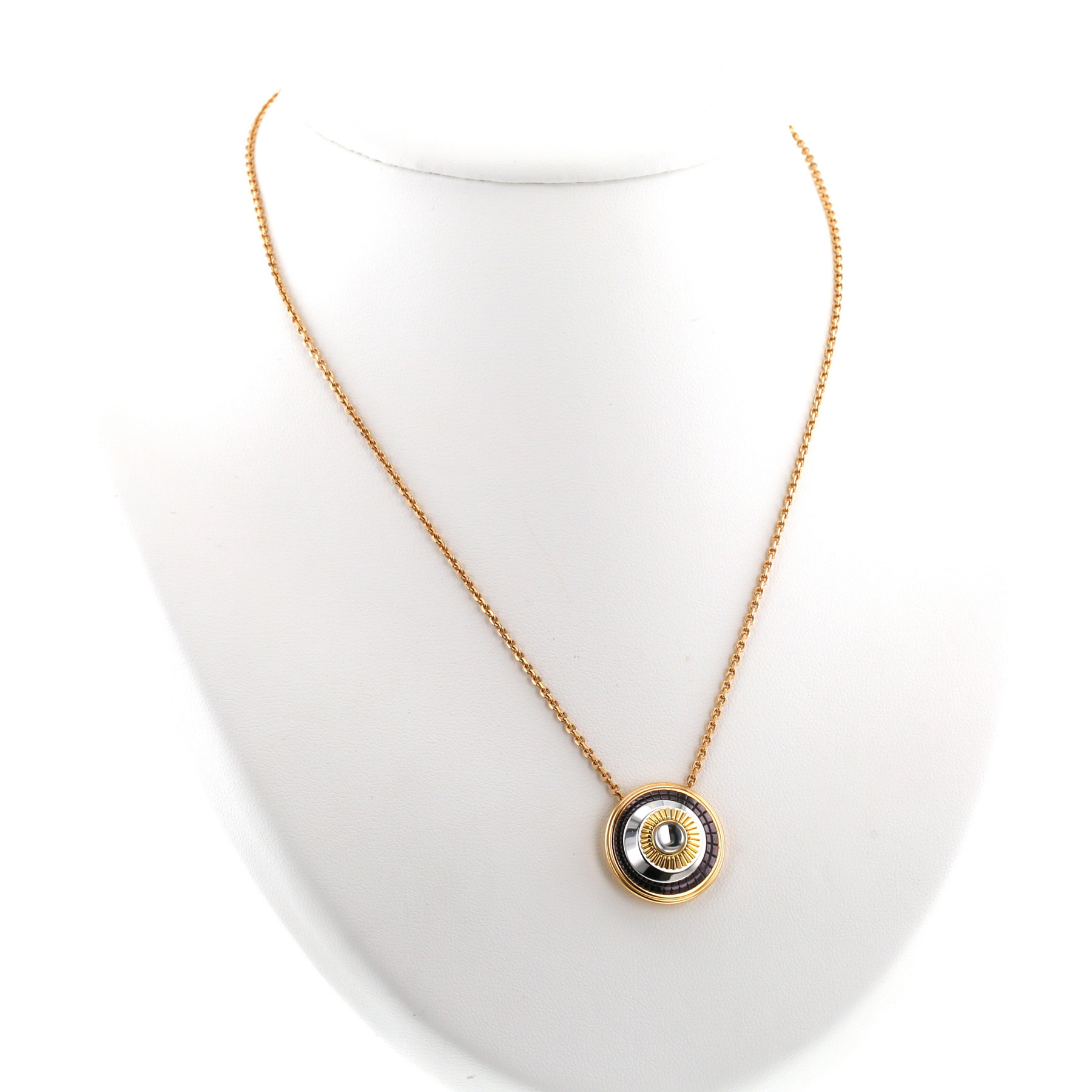 Collana Boucheron Quatre in 3 ori, cristallo di rocca e PVD