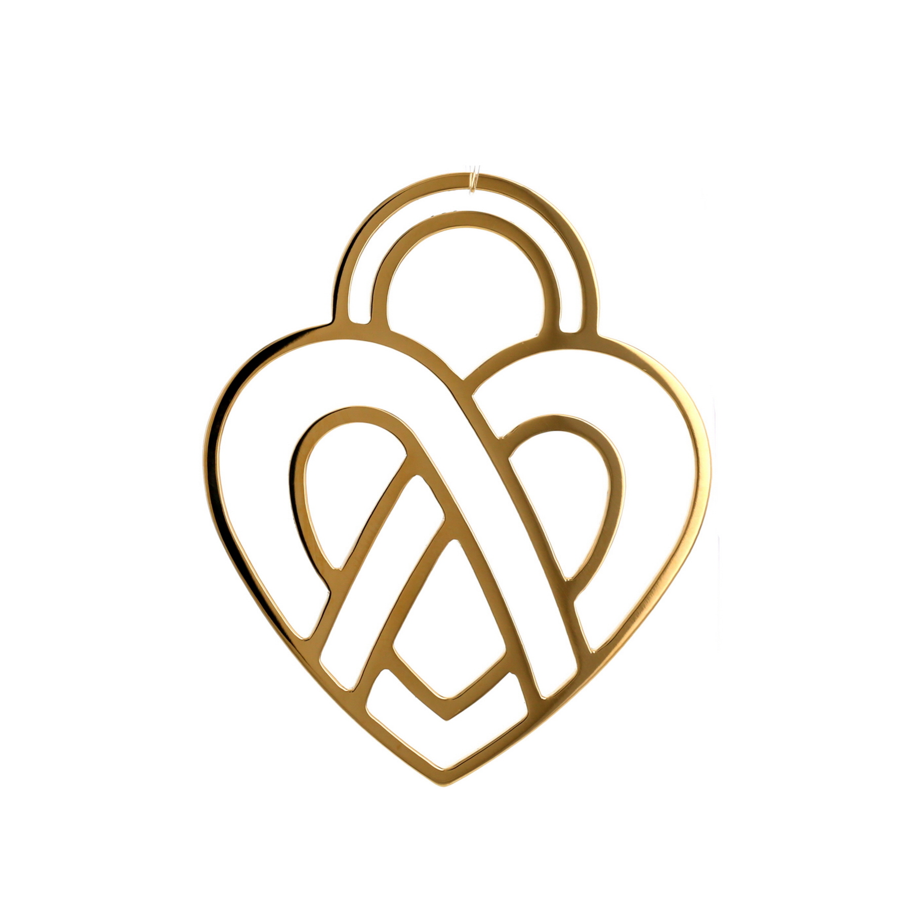 Pendentif Poiray Coeur Fil grand modèle en or jaune