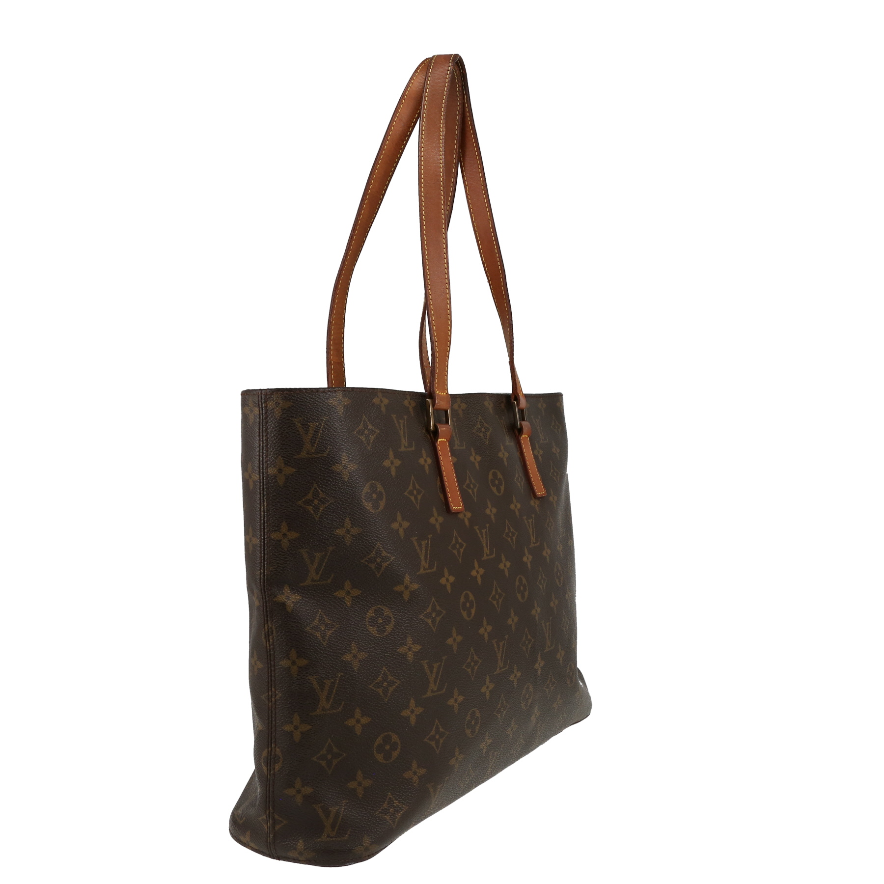 Louis Vuitton  Vavin large model  shopping bag  in brown monogram canvas  and natural leather