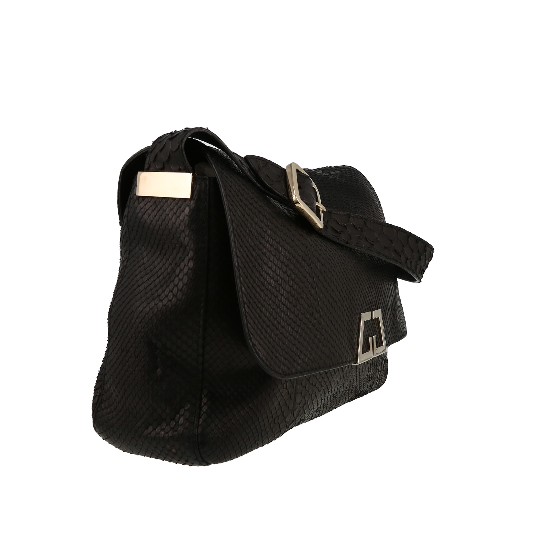 Gucci   handbag  in black python
