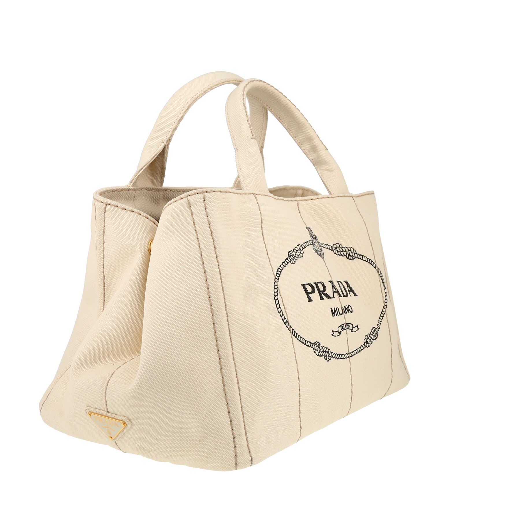 Prada  Canapa shopping bag  in beige canvas