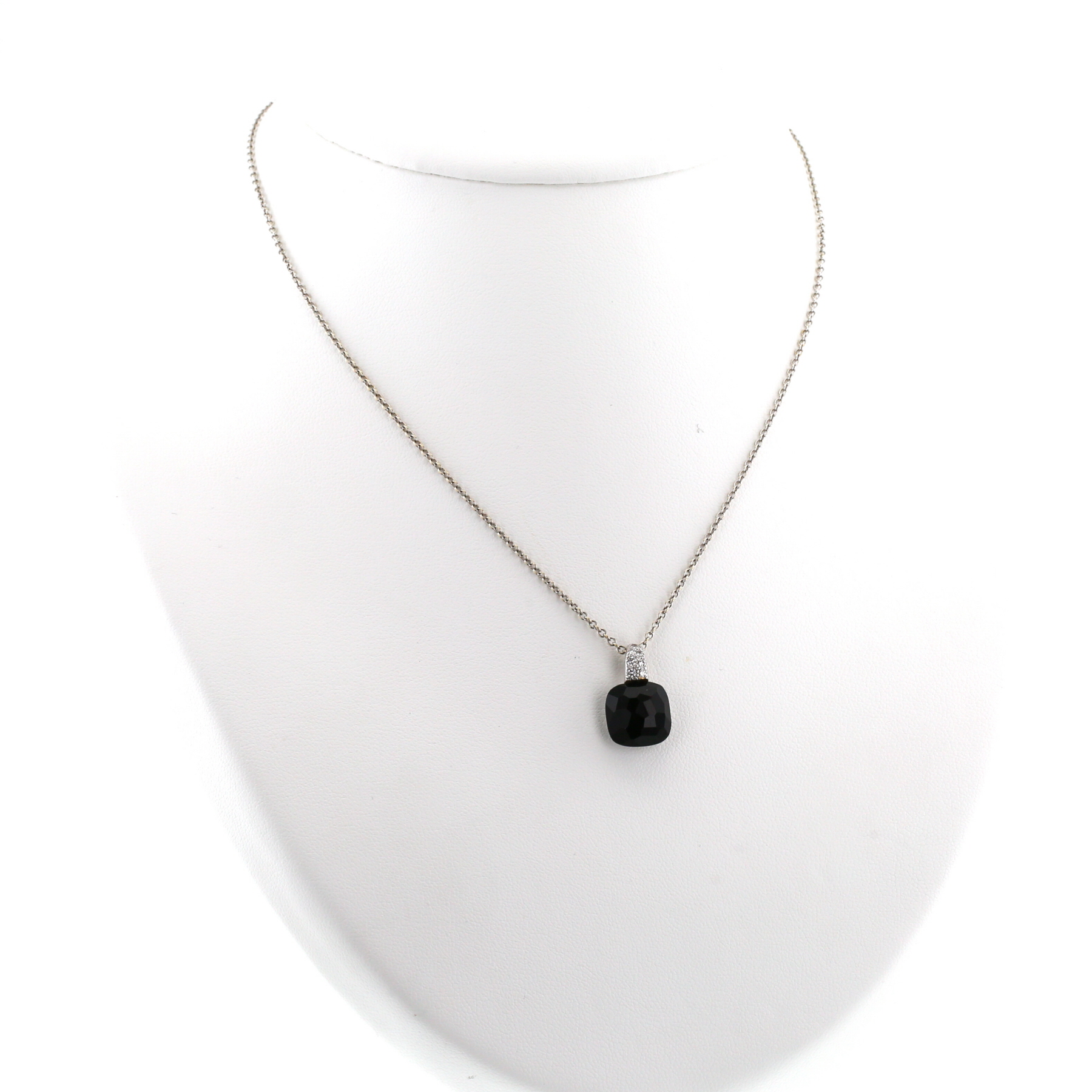 Collana Pomellato Capri in oro bianco, diamanti e onice