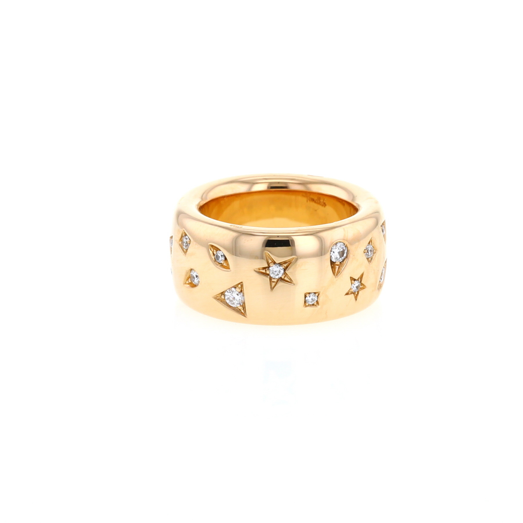Pomellato Iconica ring in pink gold and diamonds