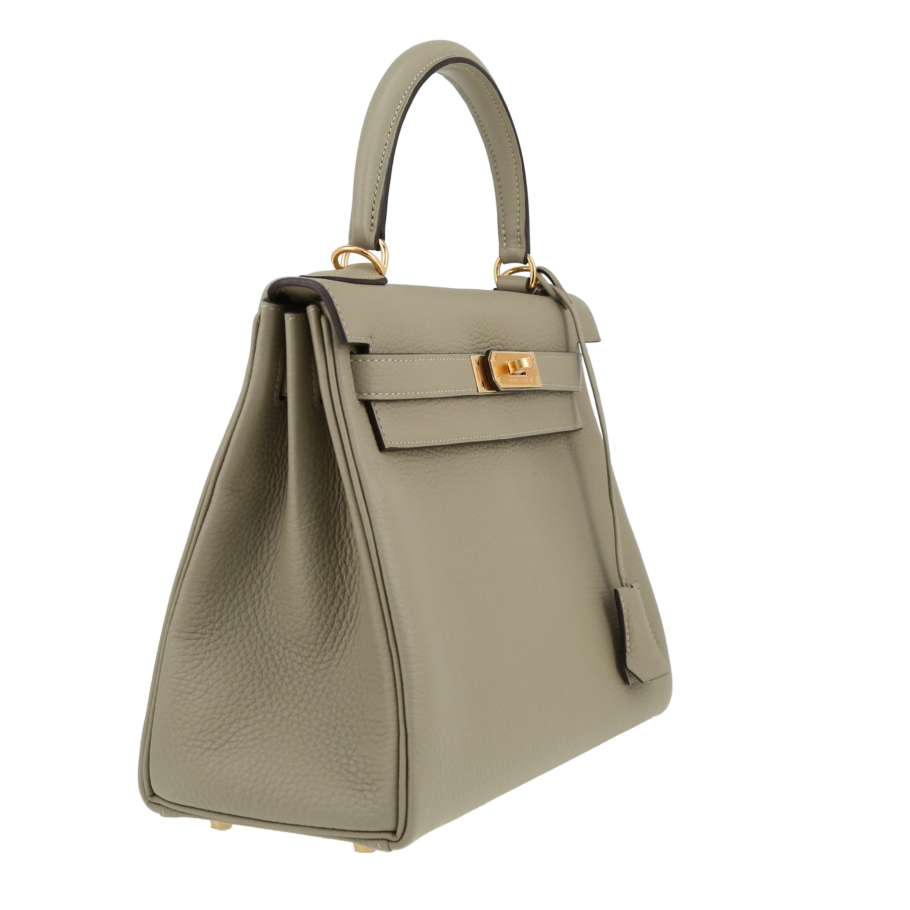 Borsa Hermès  Kelly 28 cm in pelle togo verde Sauge
