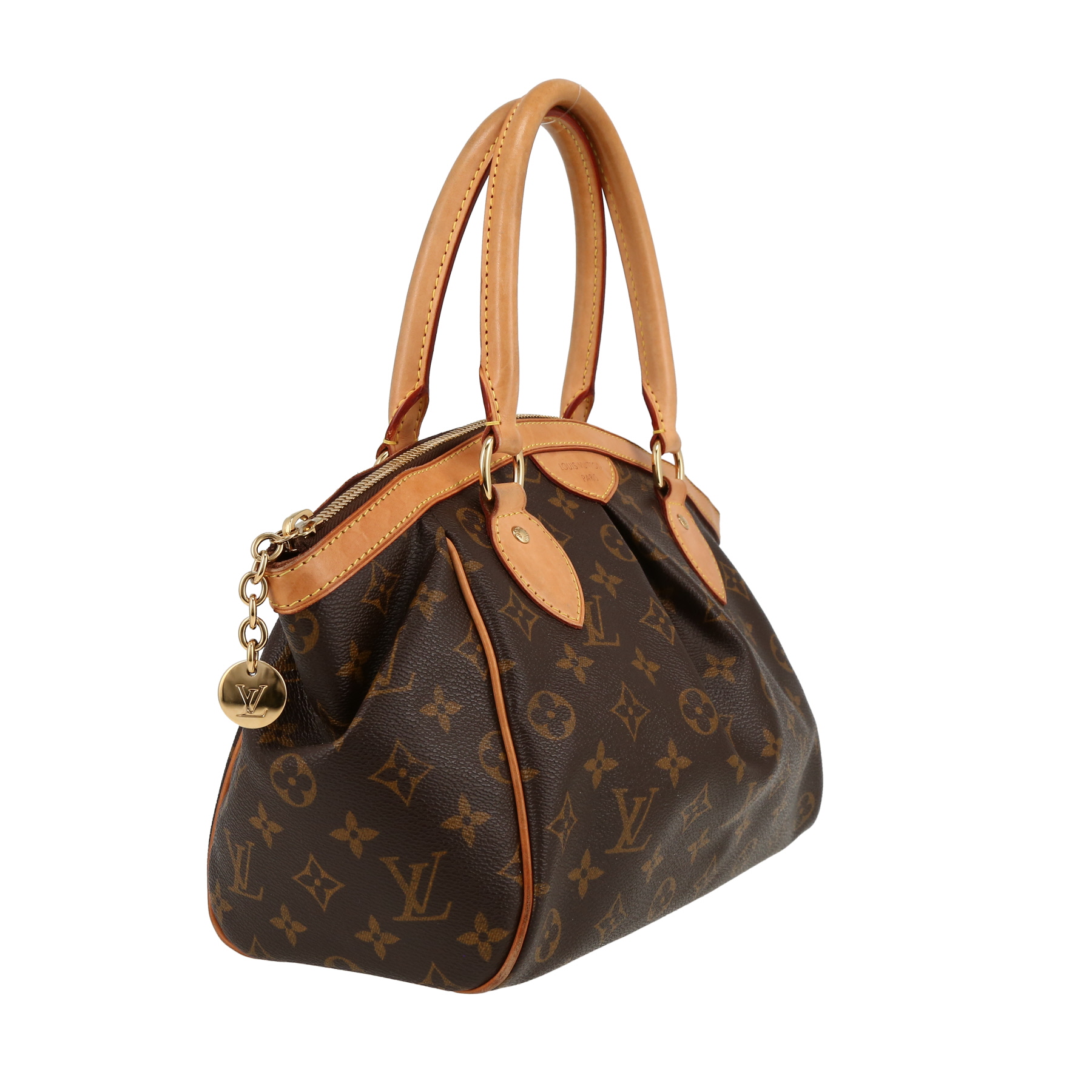 Sac à main Louis Vuitton  Tivoli en toile monogram marron et cuir naturel