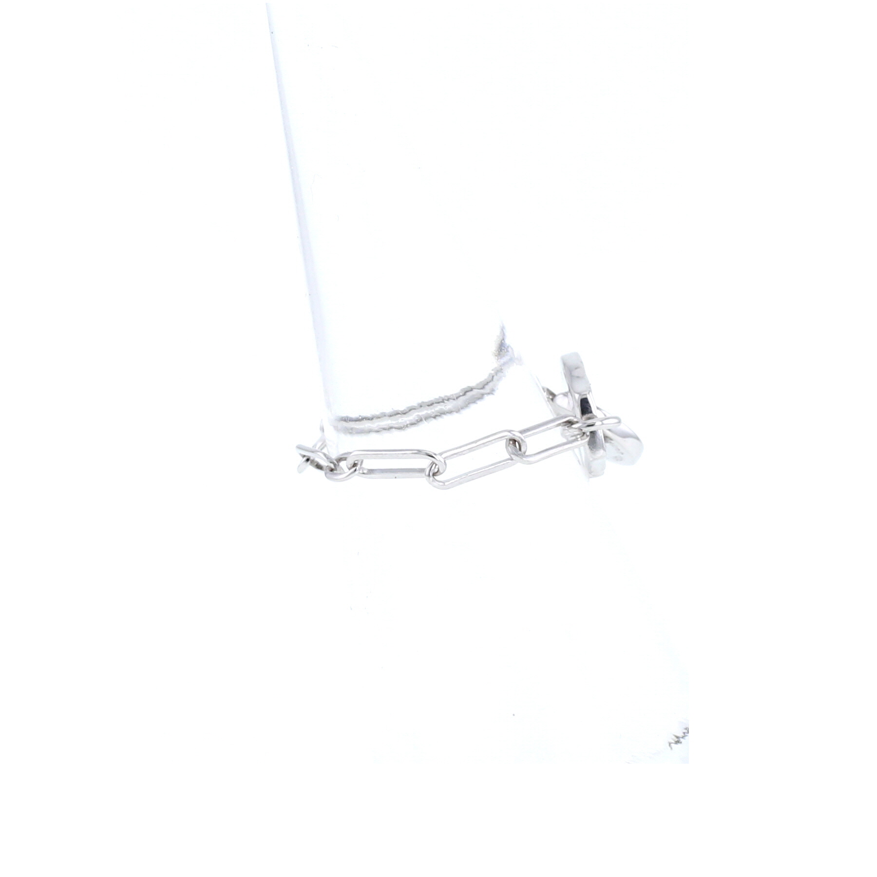 Anello flessibile Dinh Van Menottes R8 in oro bianco e diamanti