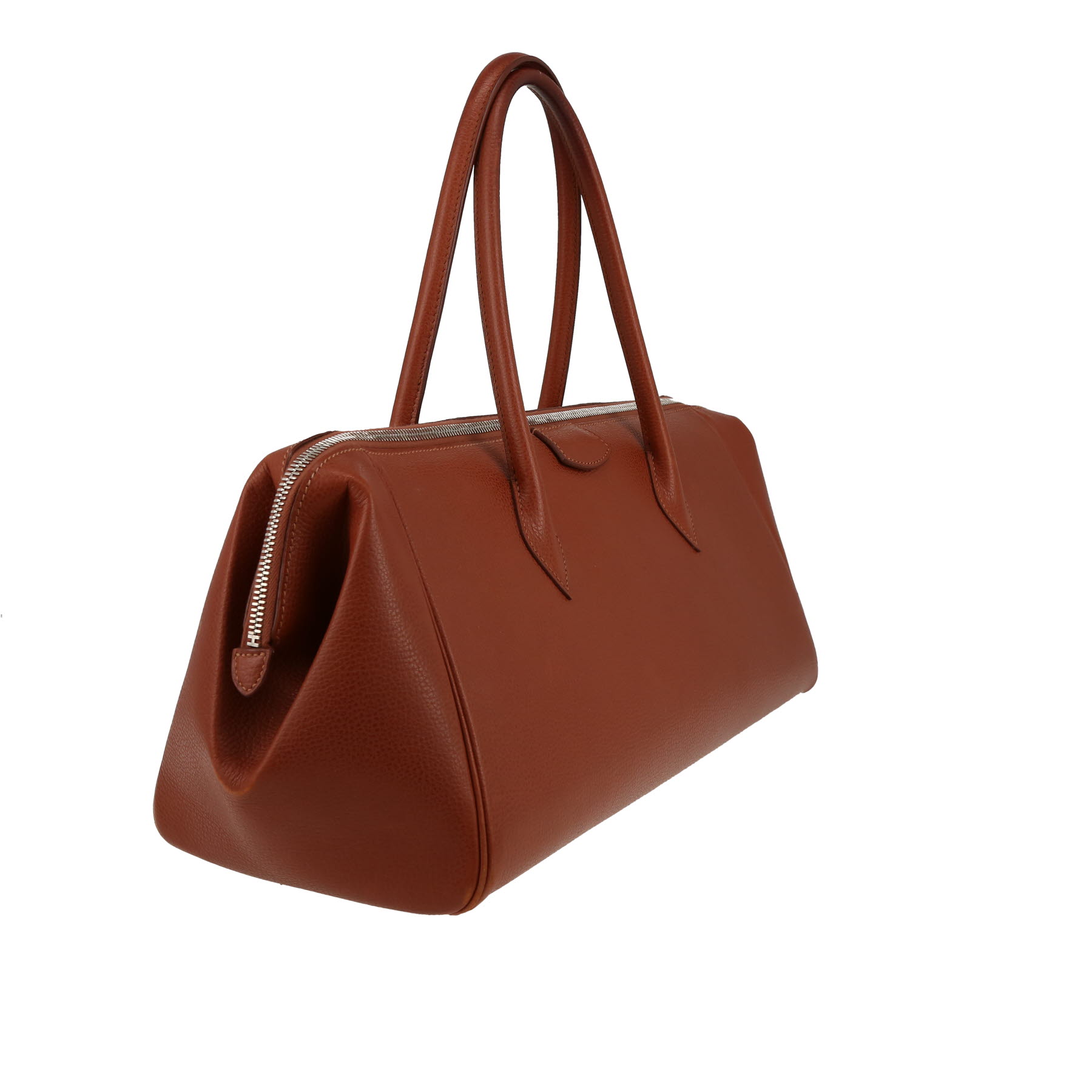 Bolso de mano Hermès  Paris-Bombay en cuero granulado color oro