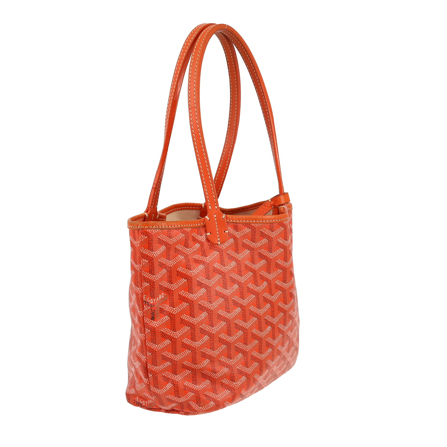 Bolso Cabás Goyard  Saint-Louis en tela Goyardine naranja y cuero naranja