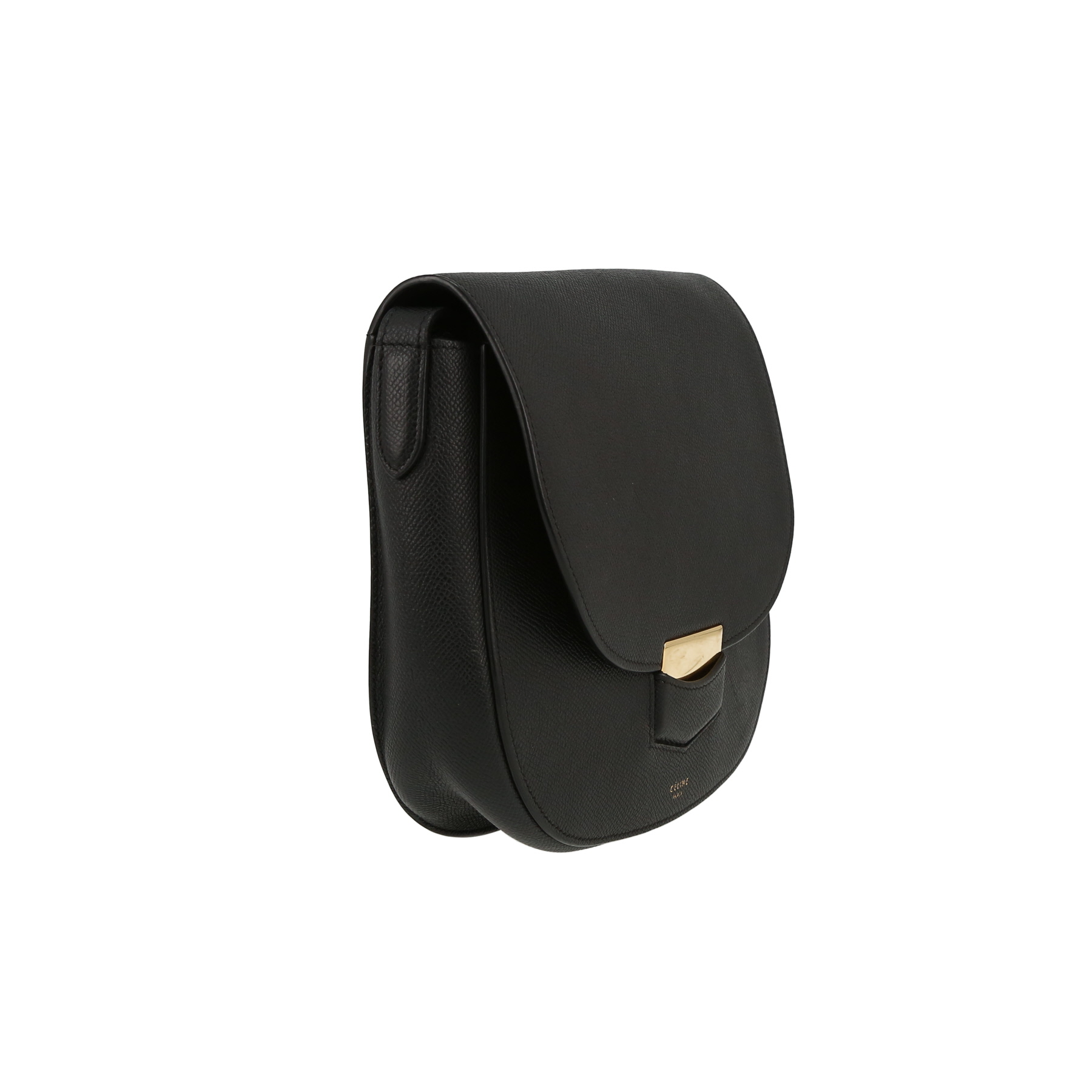 Sac bandoulière Celine  Trotteur en cuir grainé noir