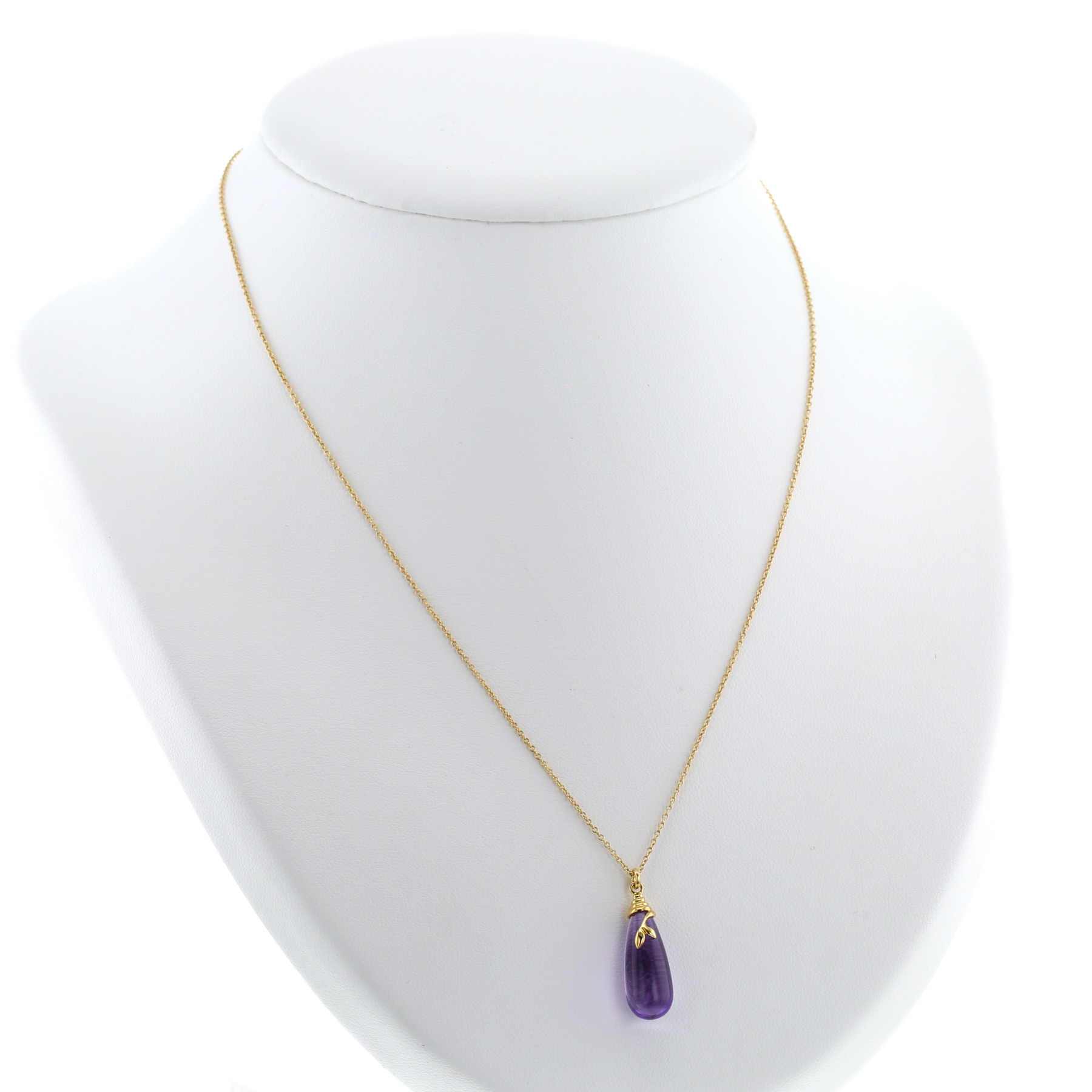 Collana Tiffany 
Co Olive Leaf in oro giallo e ametista Collana Tiffany 
Co Olive Leaf in oro giallo e ametista