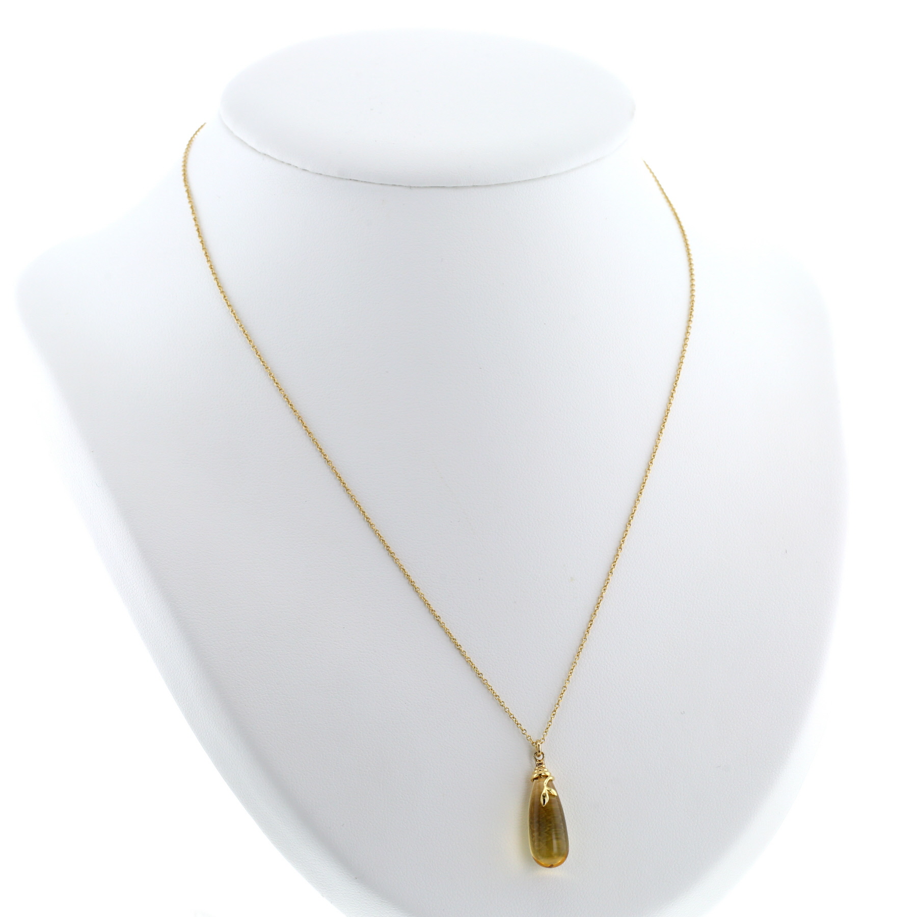 Ciondolo Tiffany 
Co Olive Leaf in oro giallo e quarzo citrino Ciondolo Tiffany 
Co Olive Leaf in oro giallo e quarzo citrino