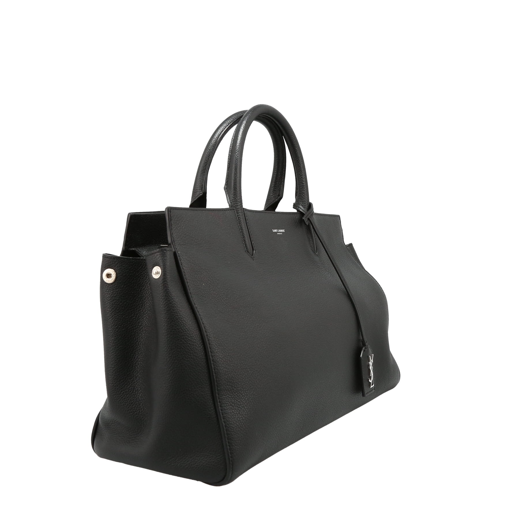 Saint Laurent  Rive Gauche shoulder bag  in black grained leather