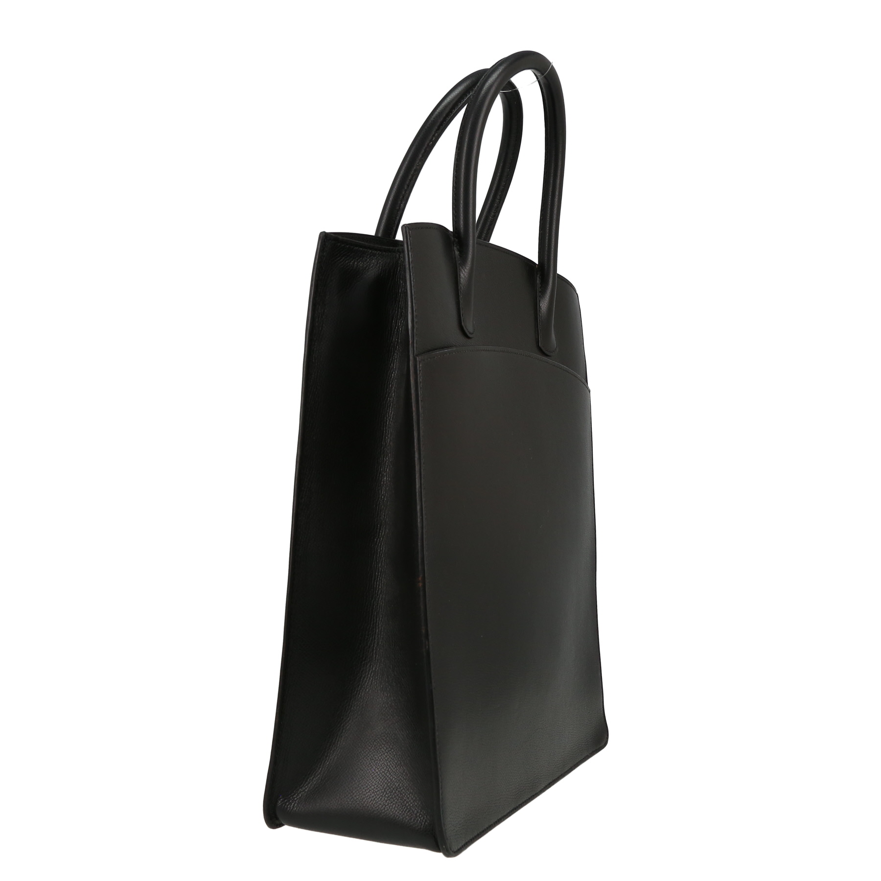 Borsa Hermès  White Bus Up in pelle Epsom nera