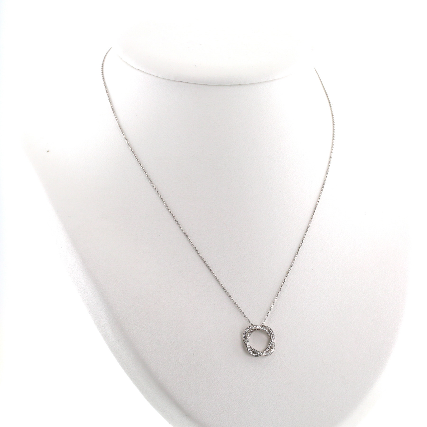 Collana Poiray Tresse in oro bianco e diamanti