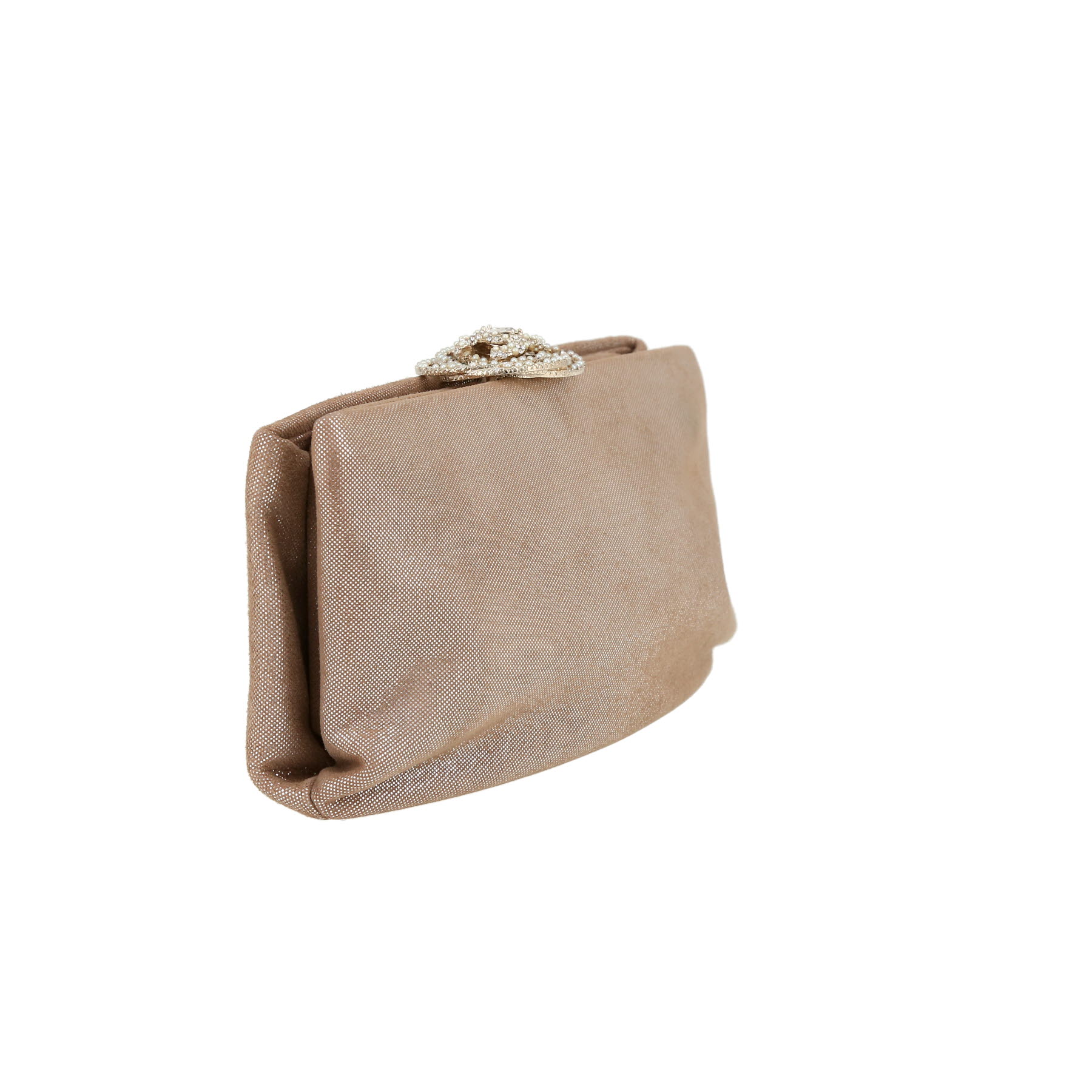 Chanel   clutch  in gold canvas