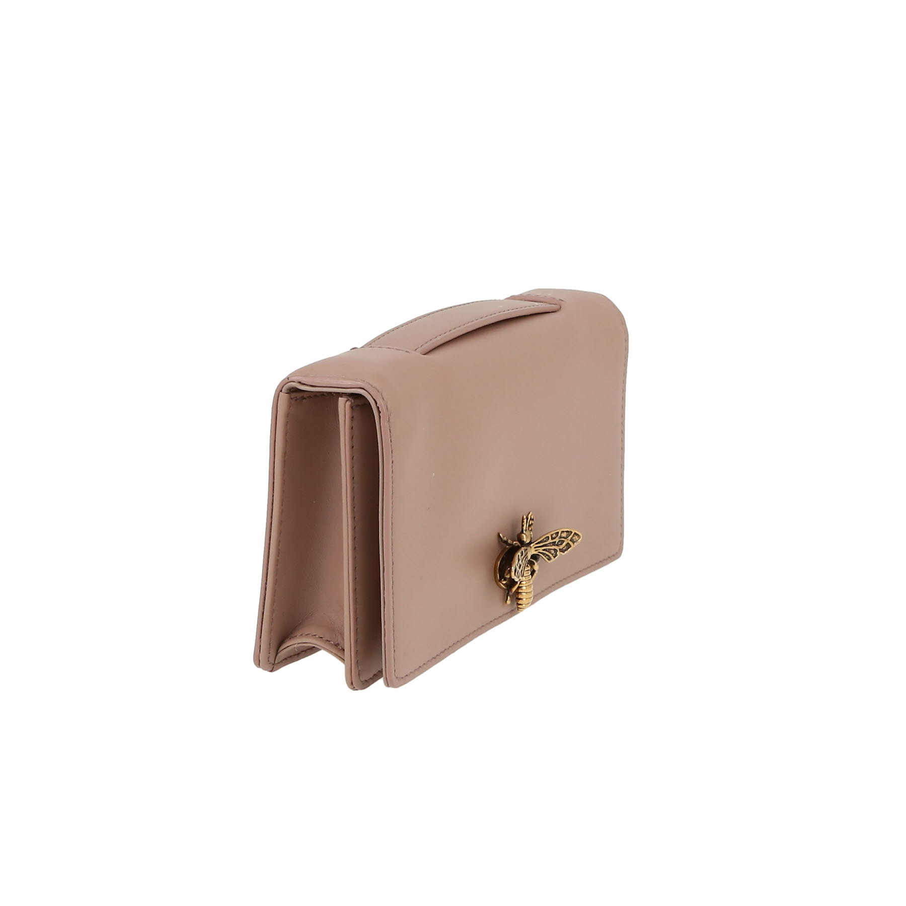 Pochette Dior  Abeille in pelle rosa polvere