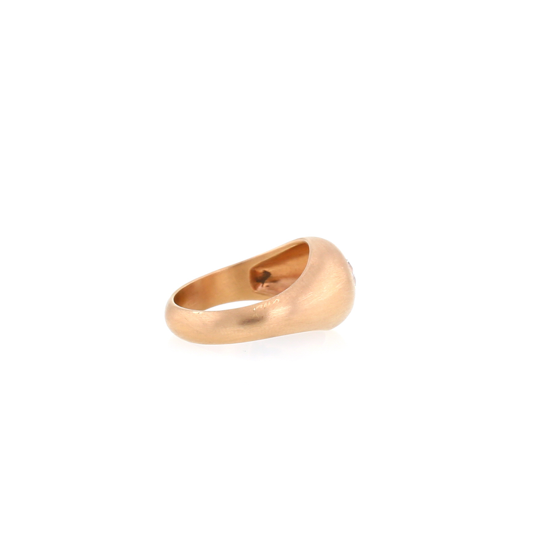 Vintage  ring in pink gold and diamond