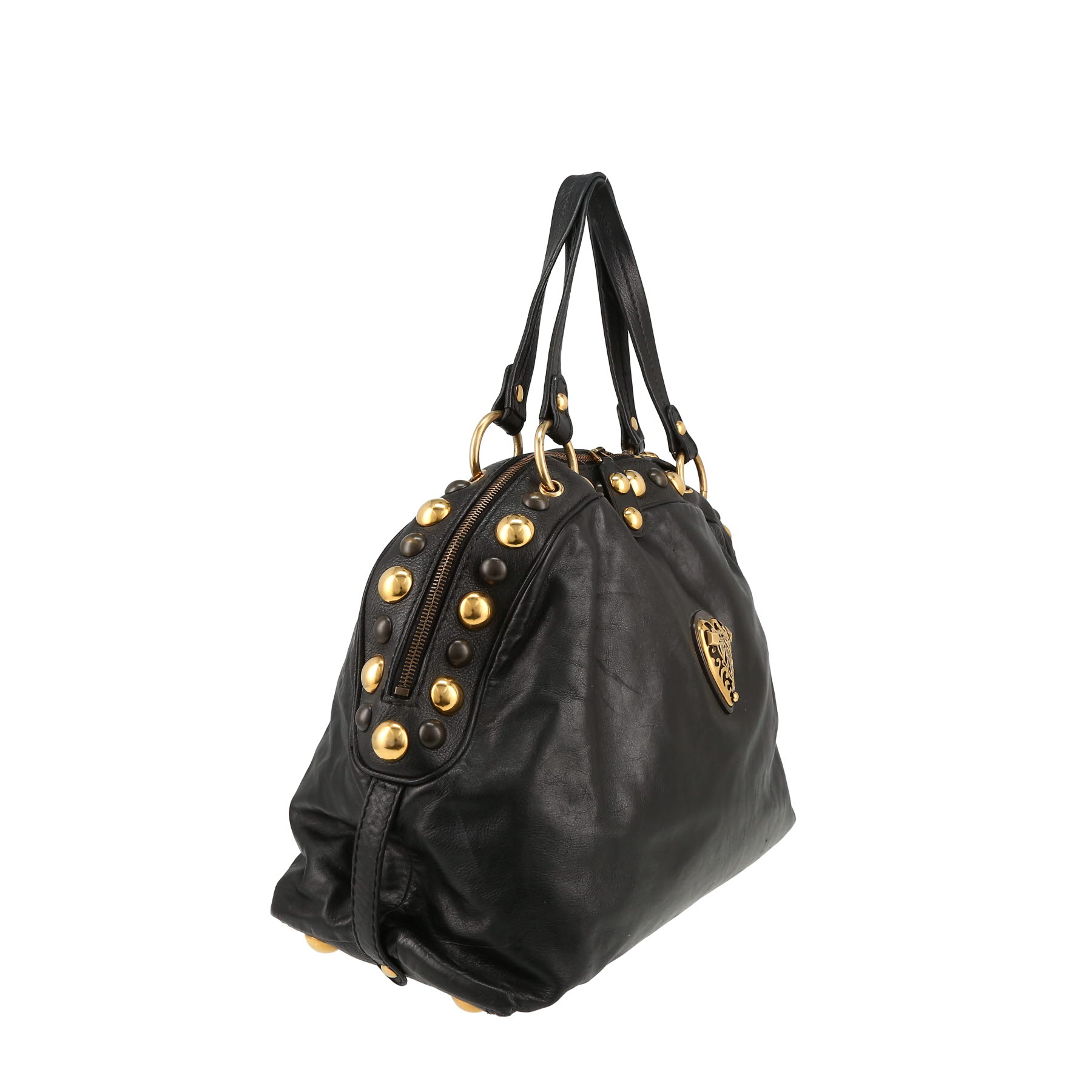 Sac à main Gucci  Babouska en cuir lisse noir