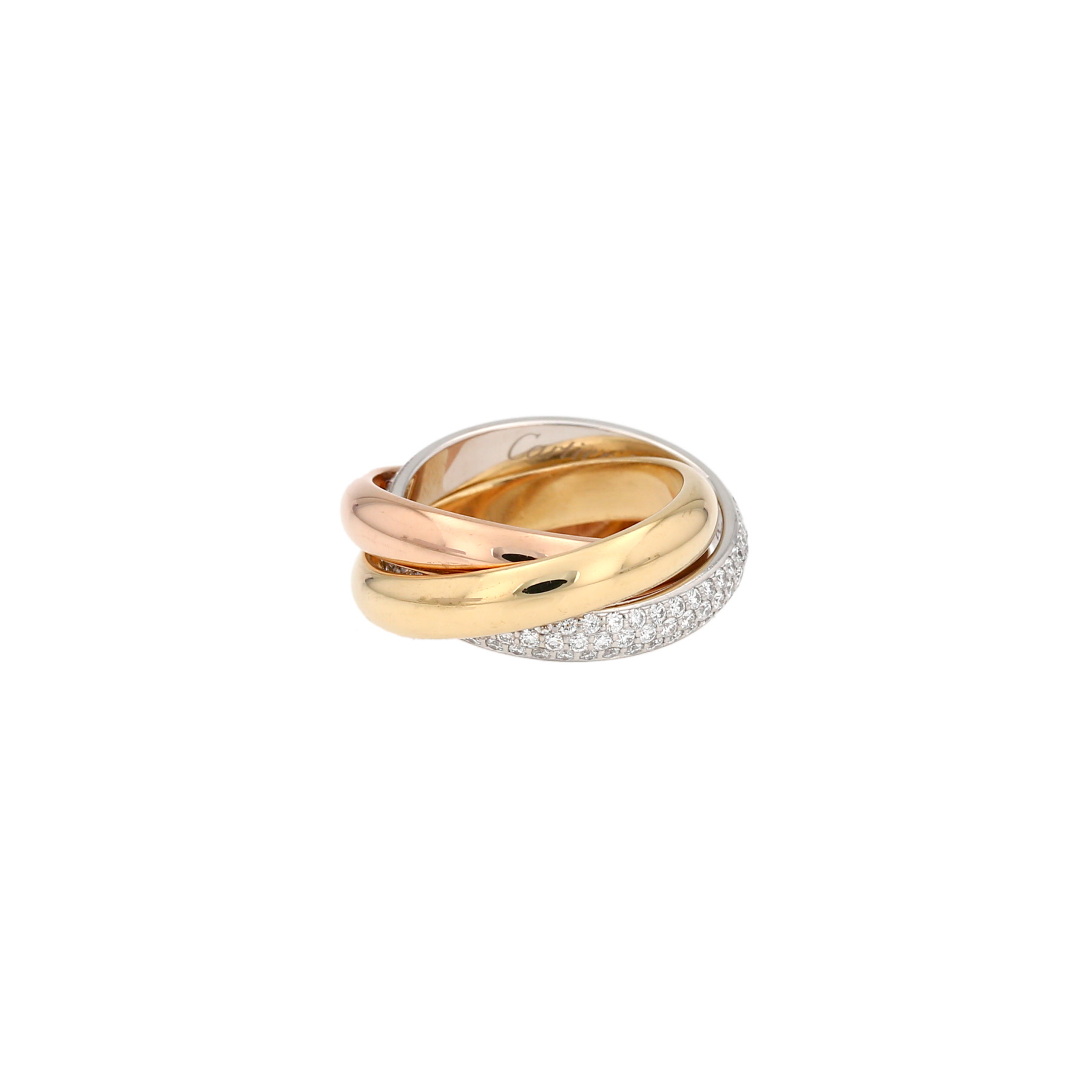 Bague Cartier Trinity en 3 ors et diamants