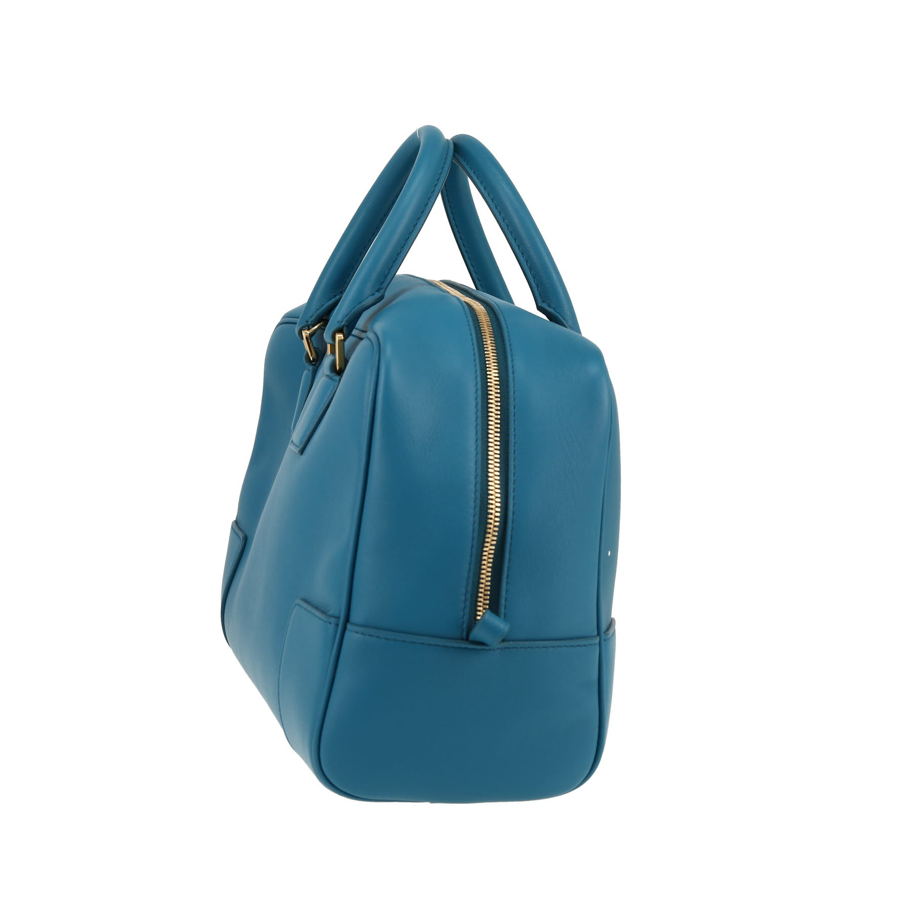 Handbag In Blue Leather
