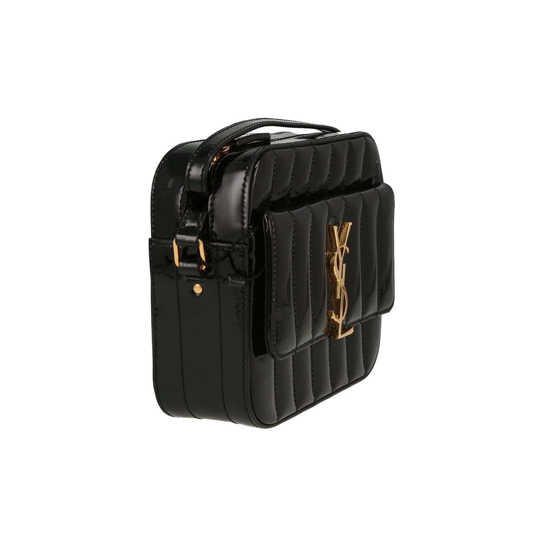 Saint Laurent  Vicky shoulder bag  in black patent leather