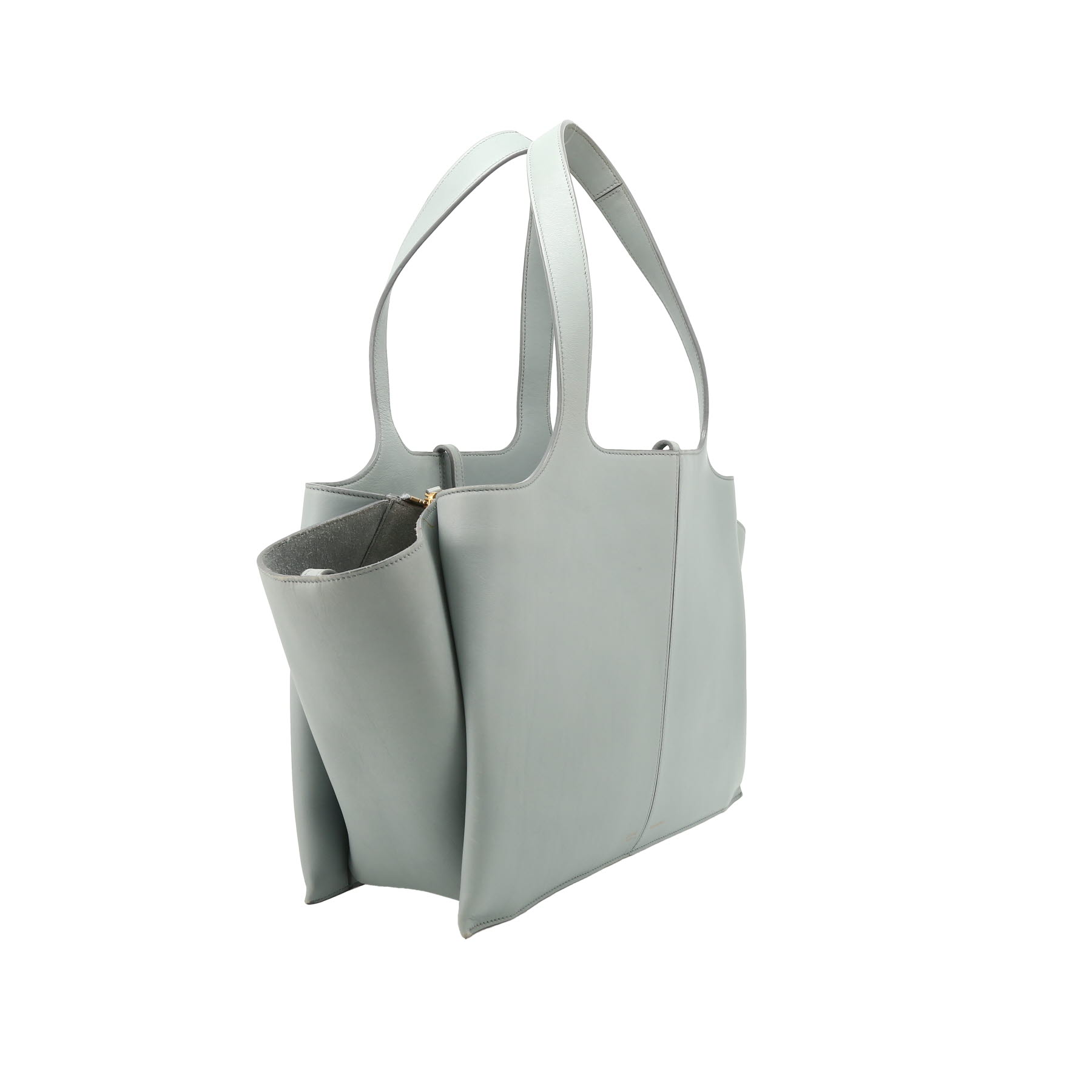 Celine  Tri-Fold shopping bag  in blue leather