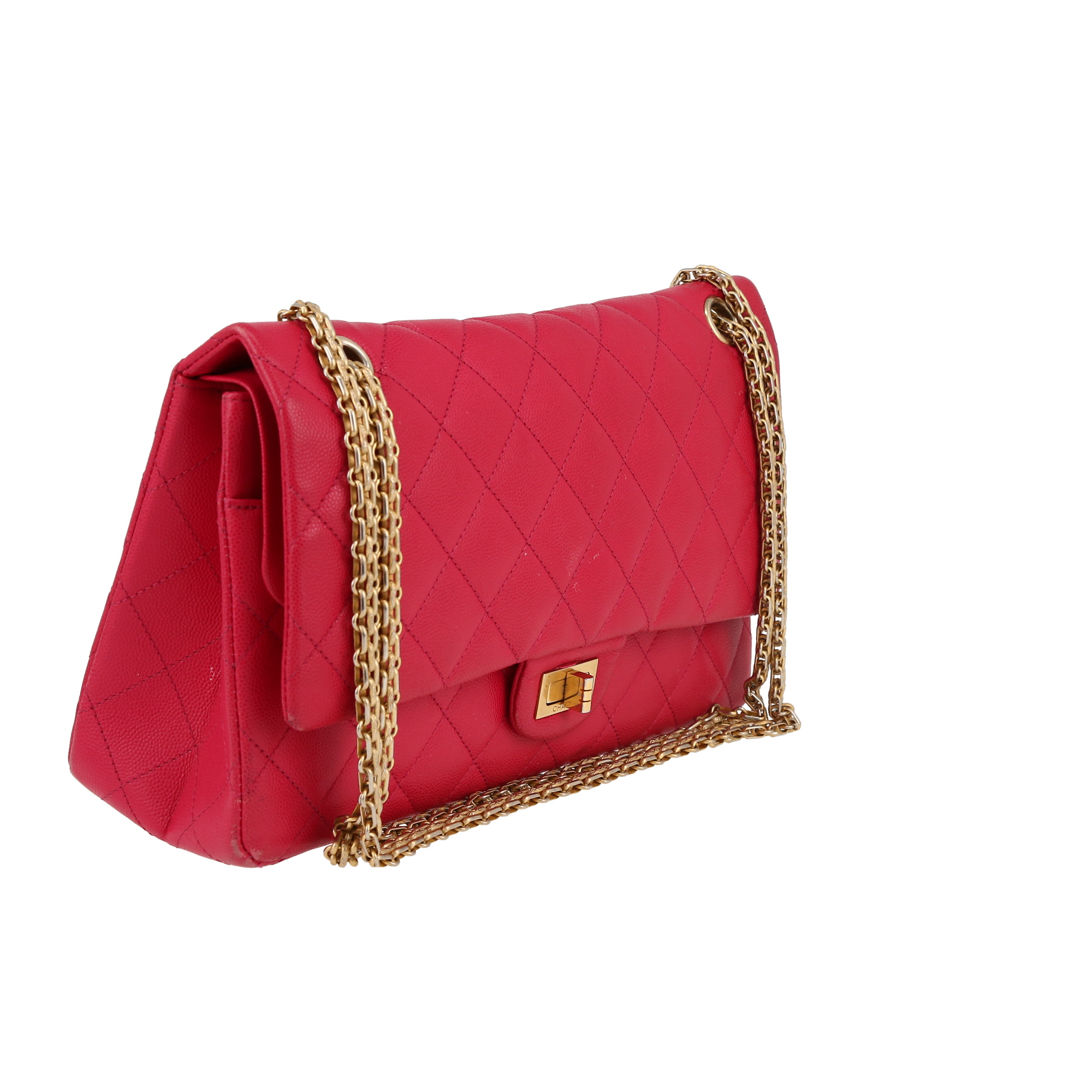 Chanel   handbag  in pink quilted leather