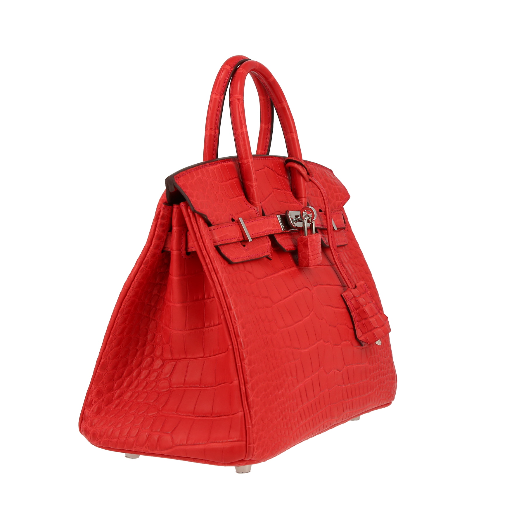 Hermès  Birkin 25 cm handbag  in red Geranium alligator