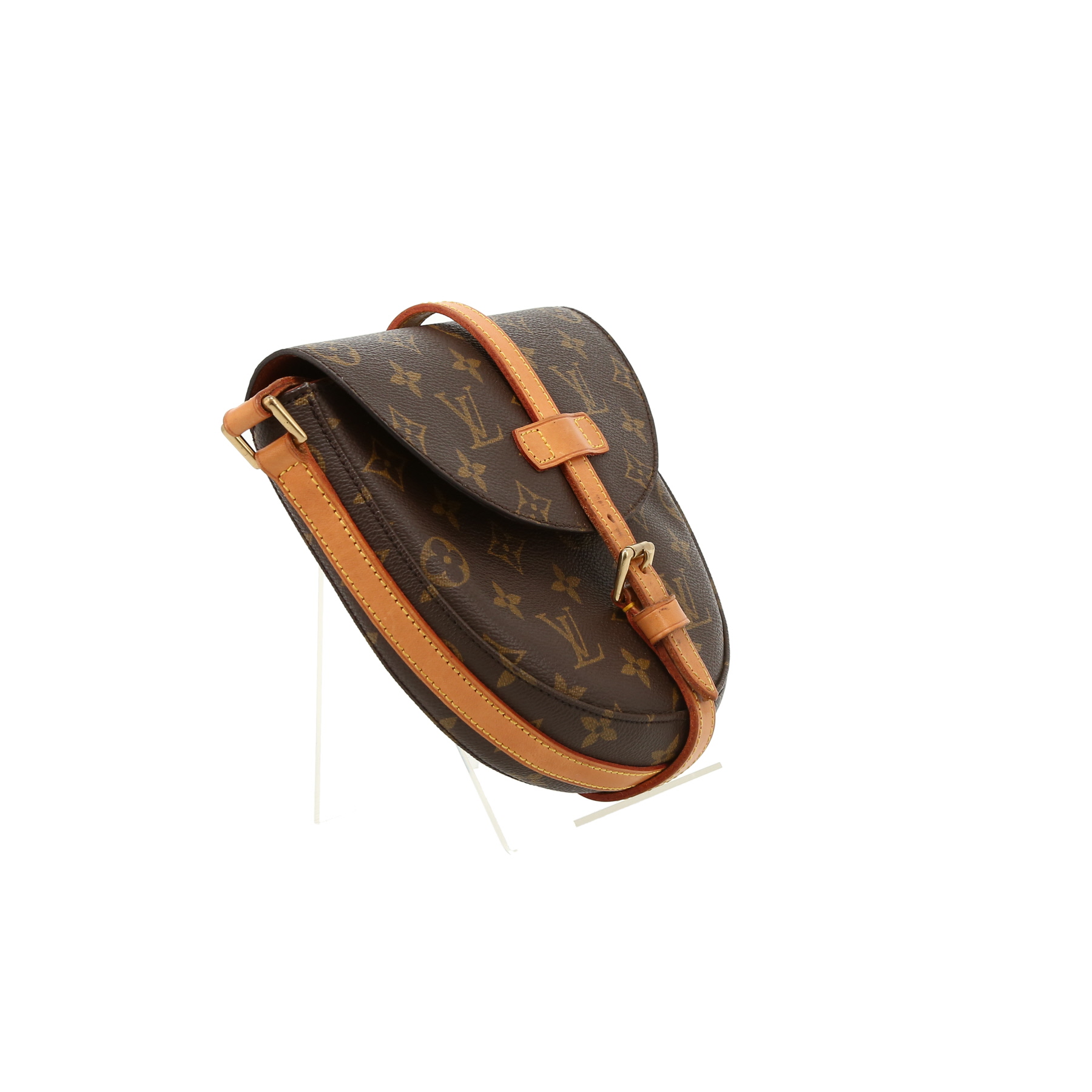 Bolso bandolera Louis Vuitton  Chantilly en lona Monogram marrón y cuero natural