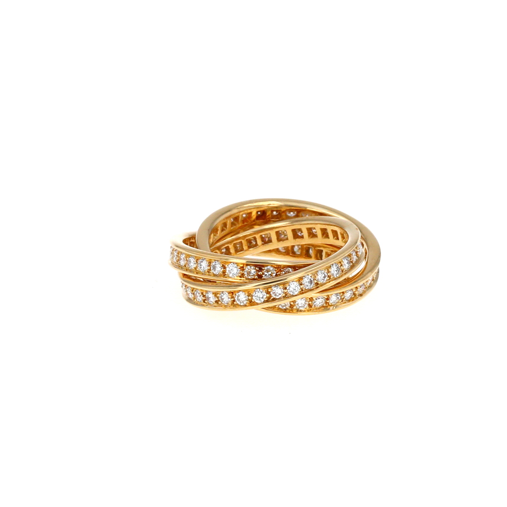 Bague Cartier Trinity en or jaune et diamants