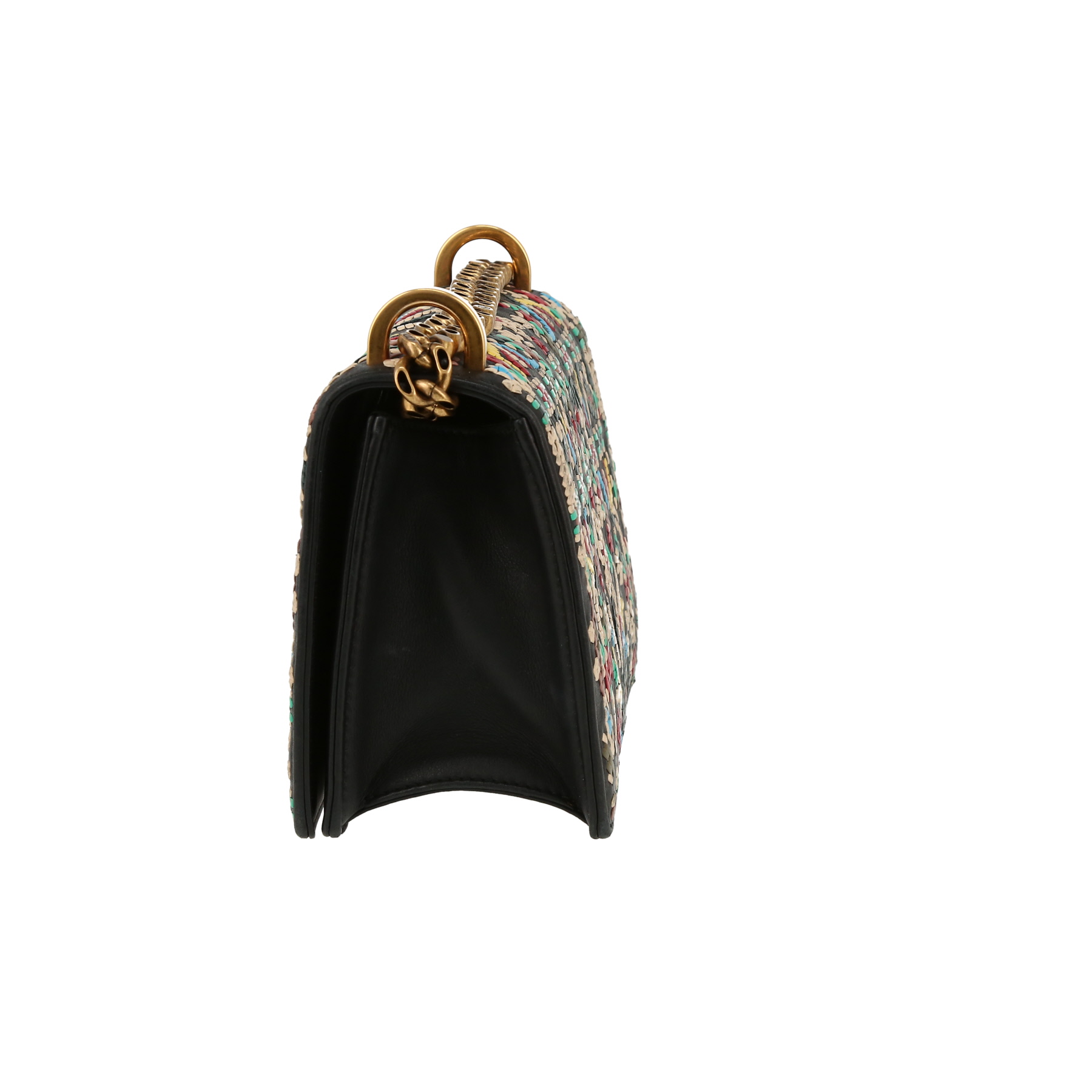 Diorama Shoulder Bag In Black Leather