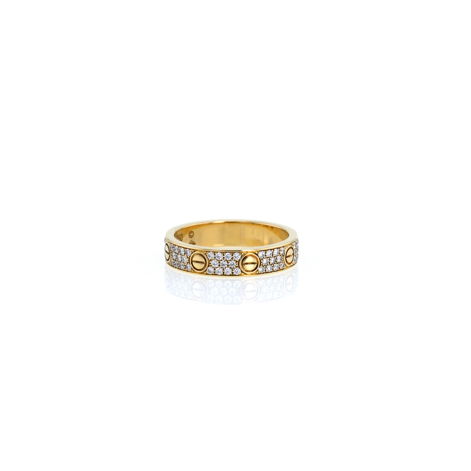 Cartier Love wedding ring in yellow gold and diamonds