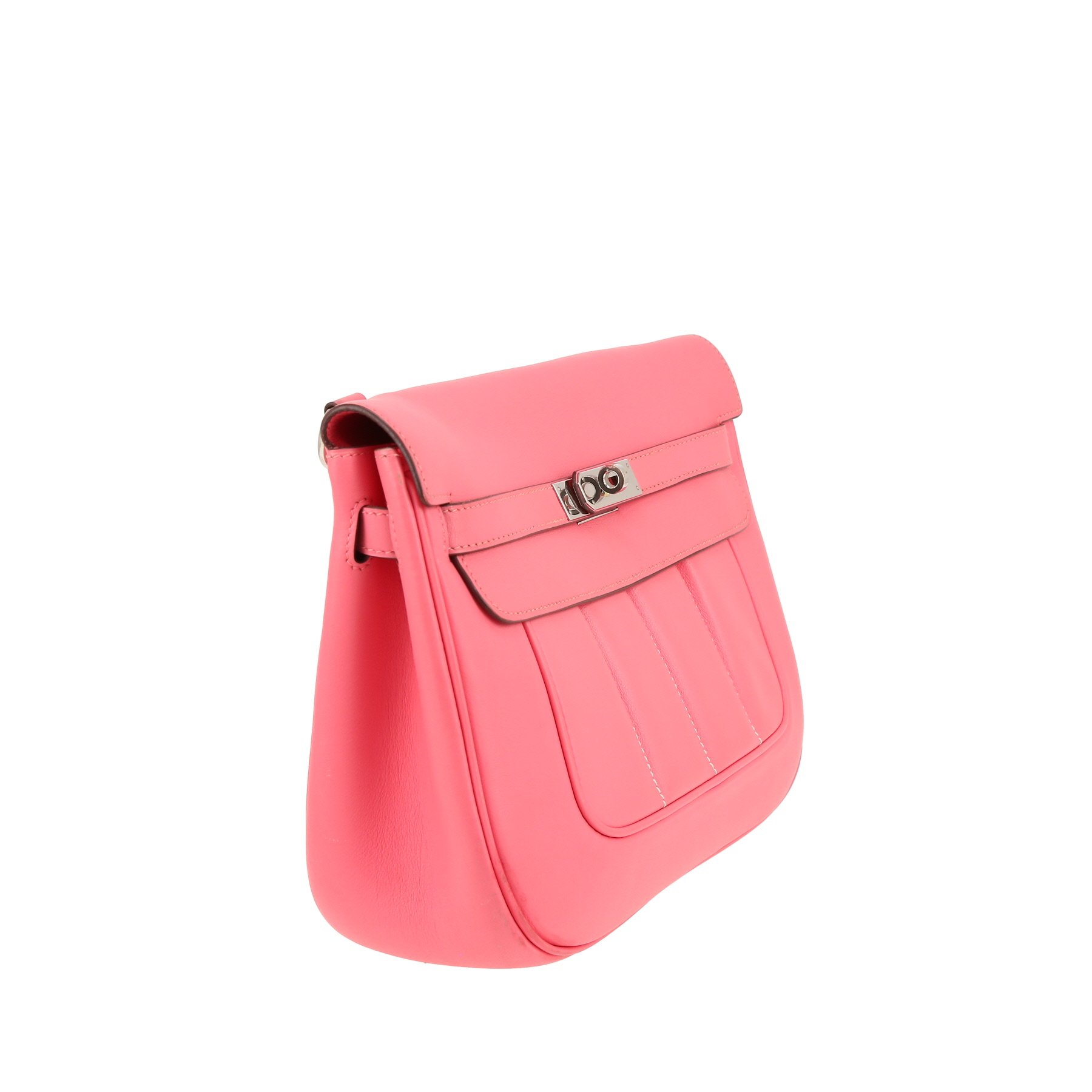 Sac bandoulière Hermès  Berline en cuir Swift Rose Lipstick