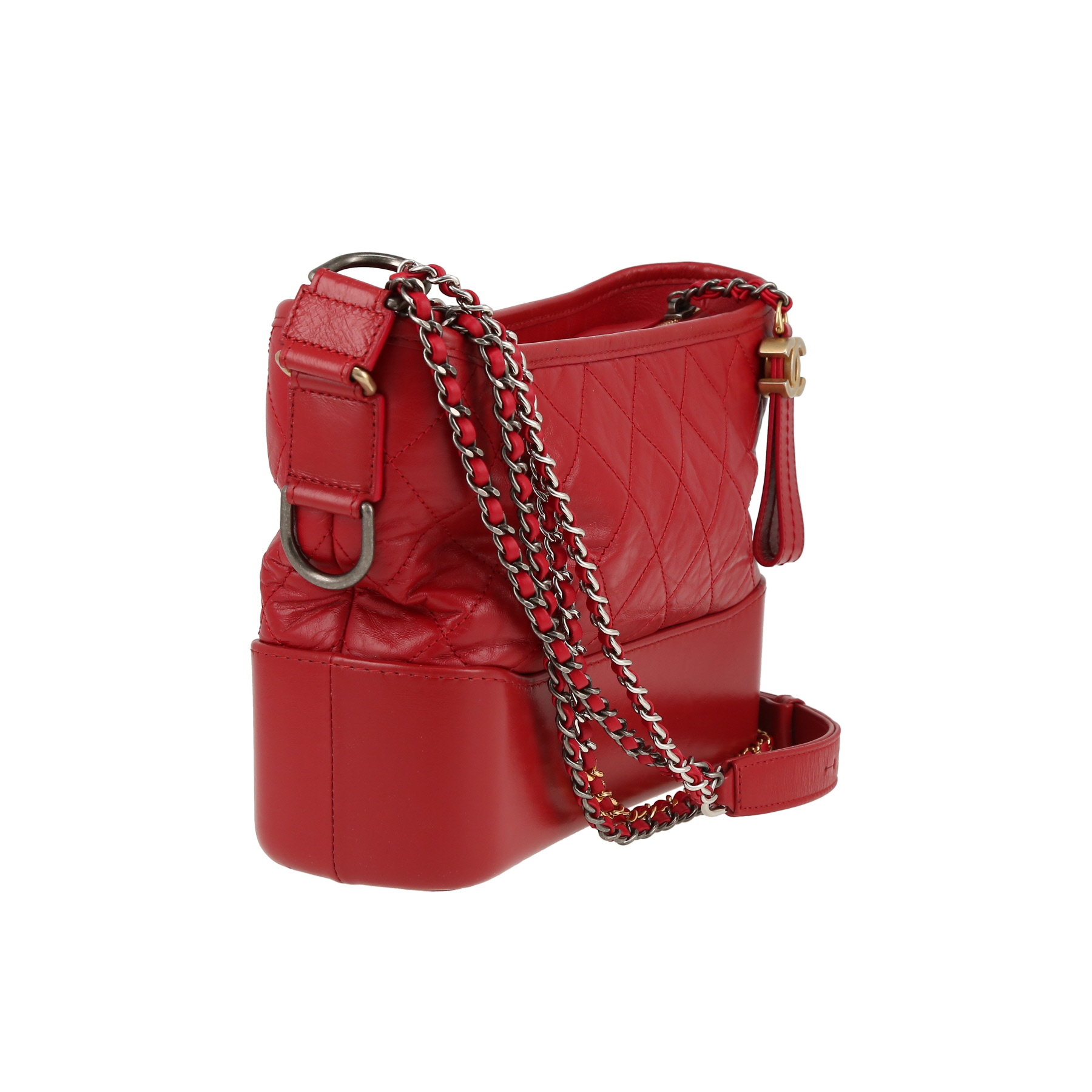 Sac bandoulière Chanel  Gabrielle  en cuir matelassé rouge