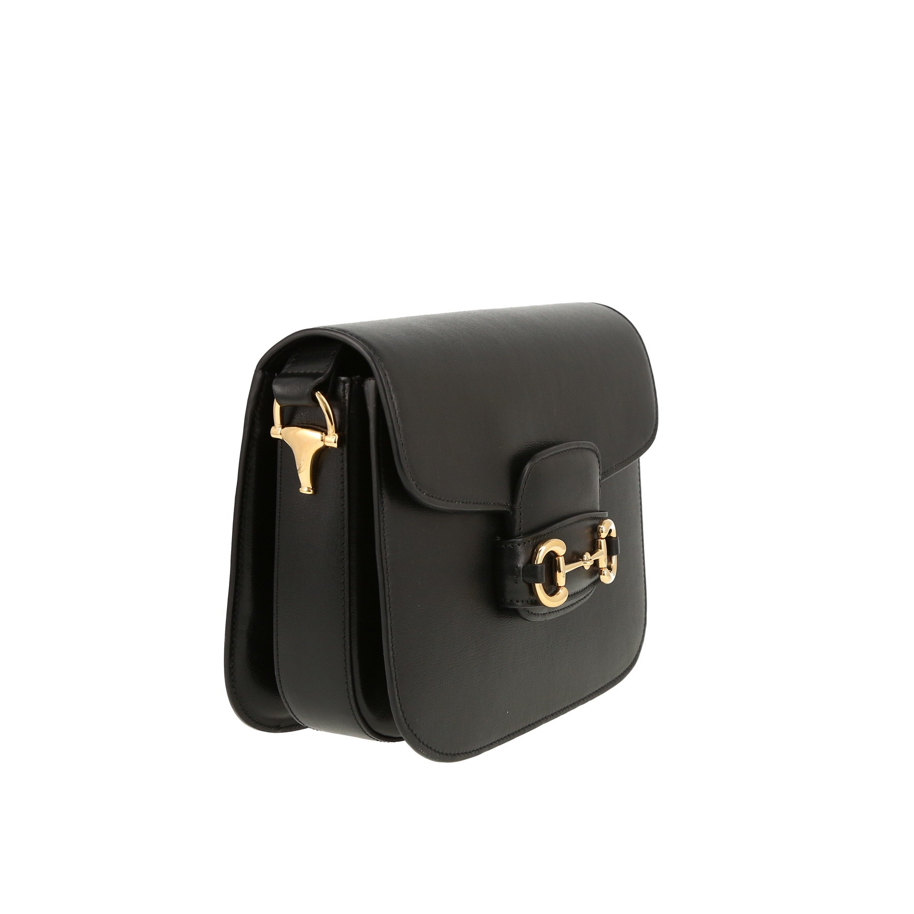 Sac bandoulière Gucci  1955 Horsebit petit modèle  en cuir noir