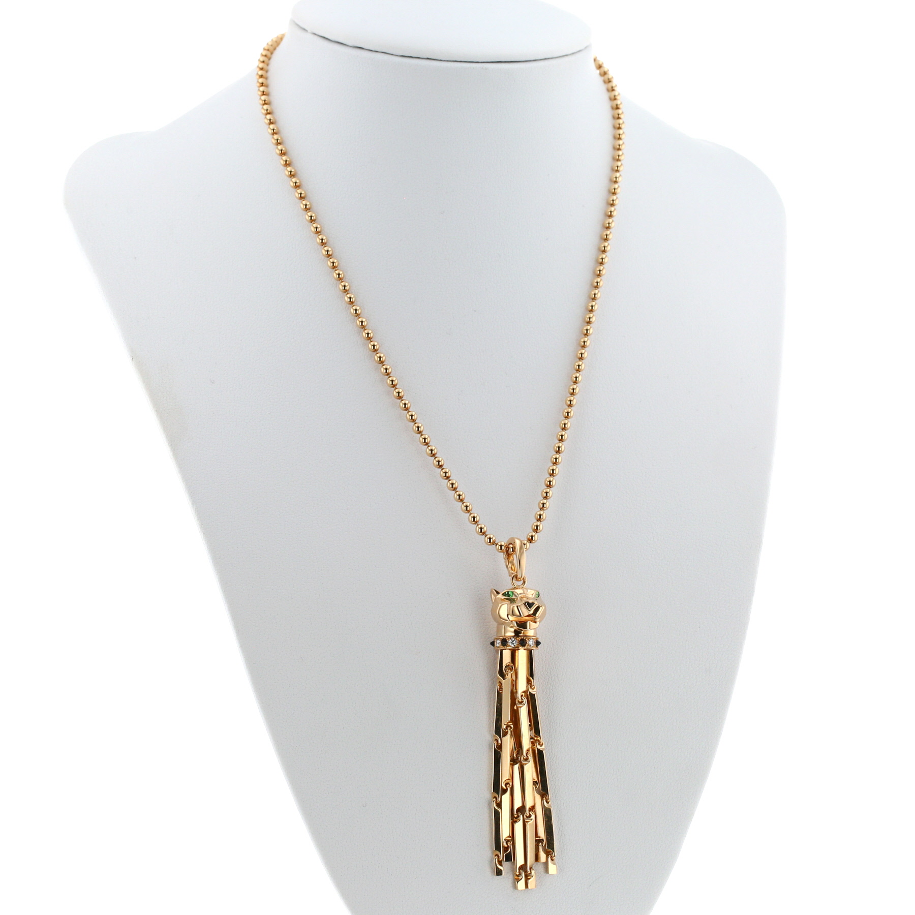 Collier Cartier Panthère en or jaune, diamants, onyx et tsavorites