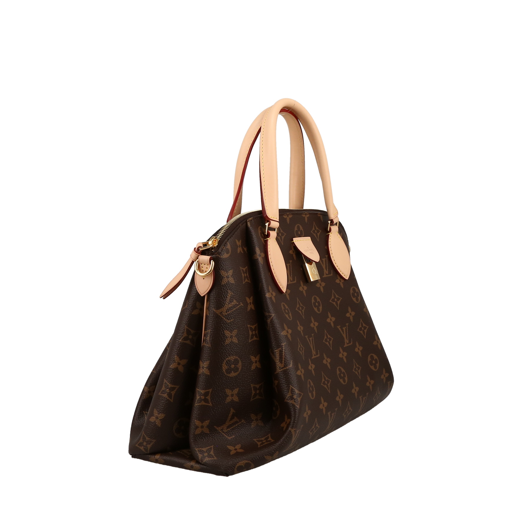 Louis Vuitton  Rivoli handbag  in brown monogram canvas  and natural leather