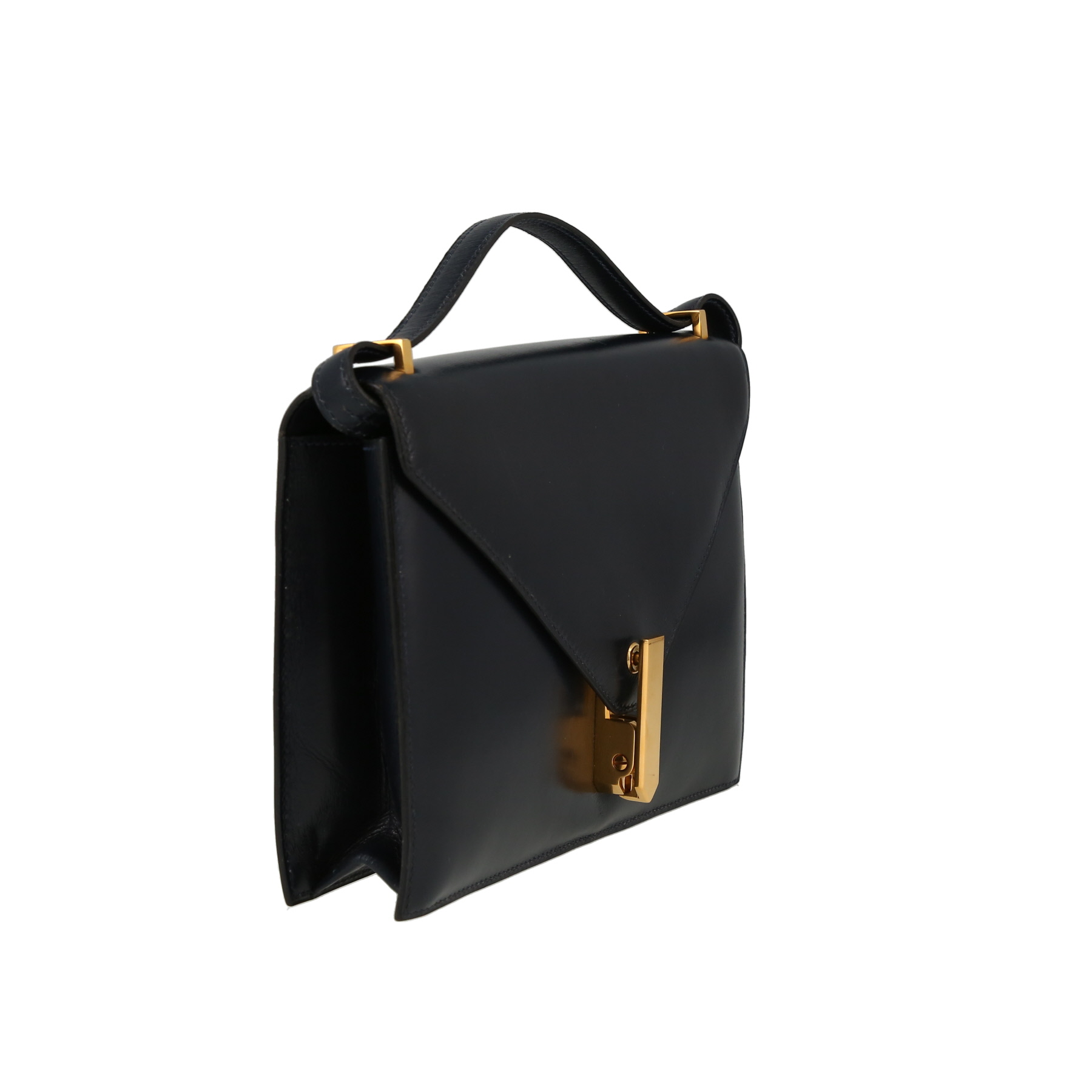 Hermès  Alcazar handbag  in navy blue box leather
