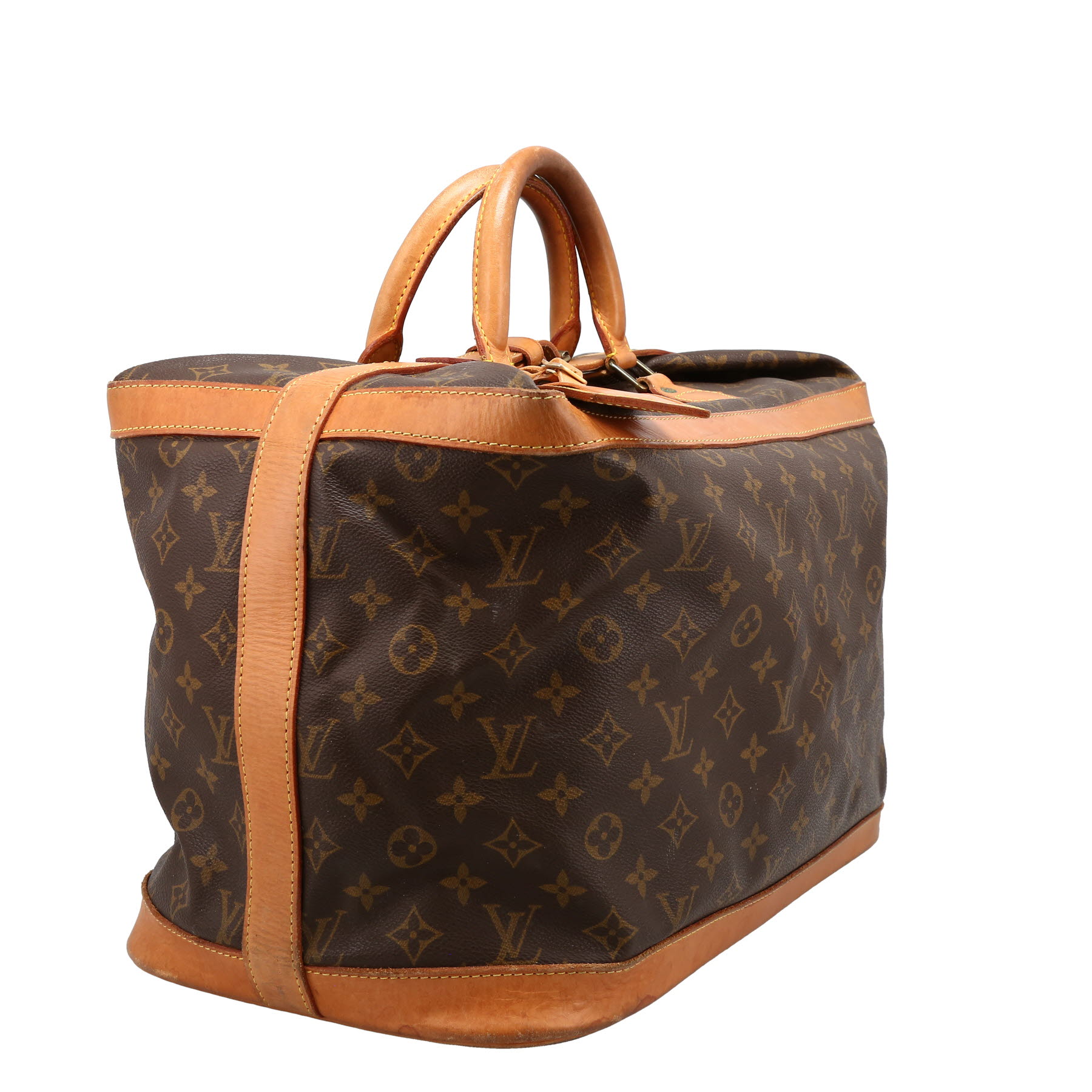 Louis Vuitton  Cruiser 40 travel bag  in brown monogram canvas  and natural leather