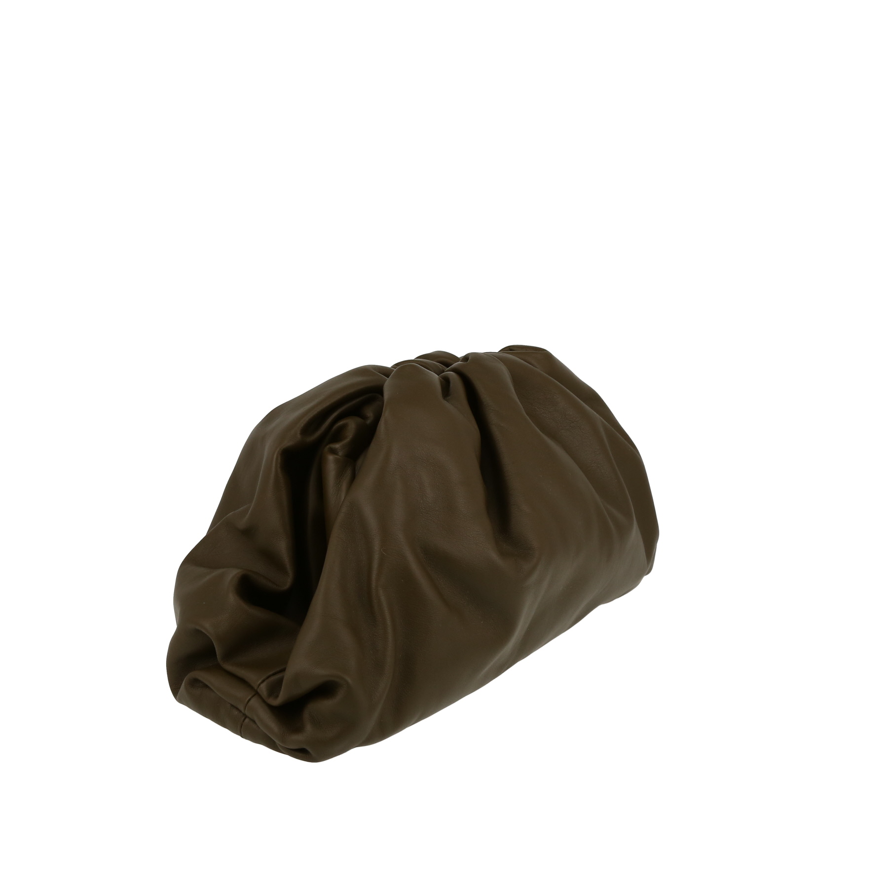 Borsa/pochette Bottega Veneta  Pouch in pelle liscia verde kaki