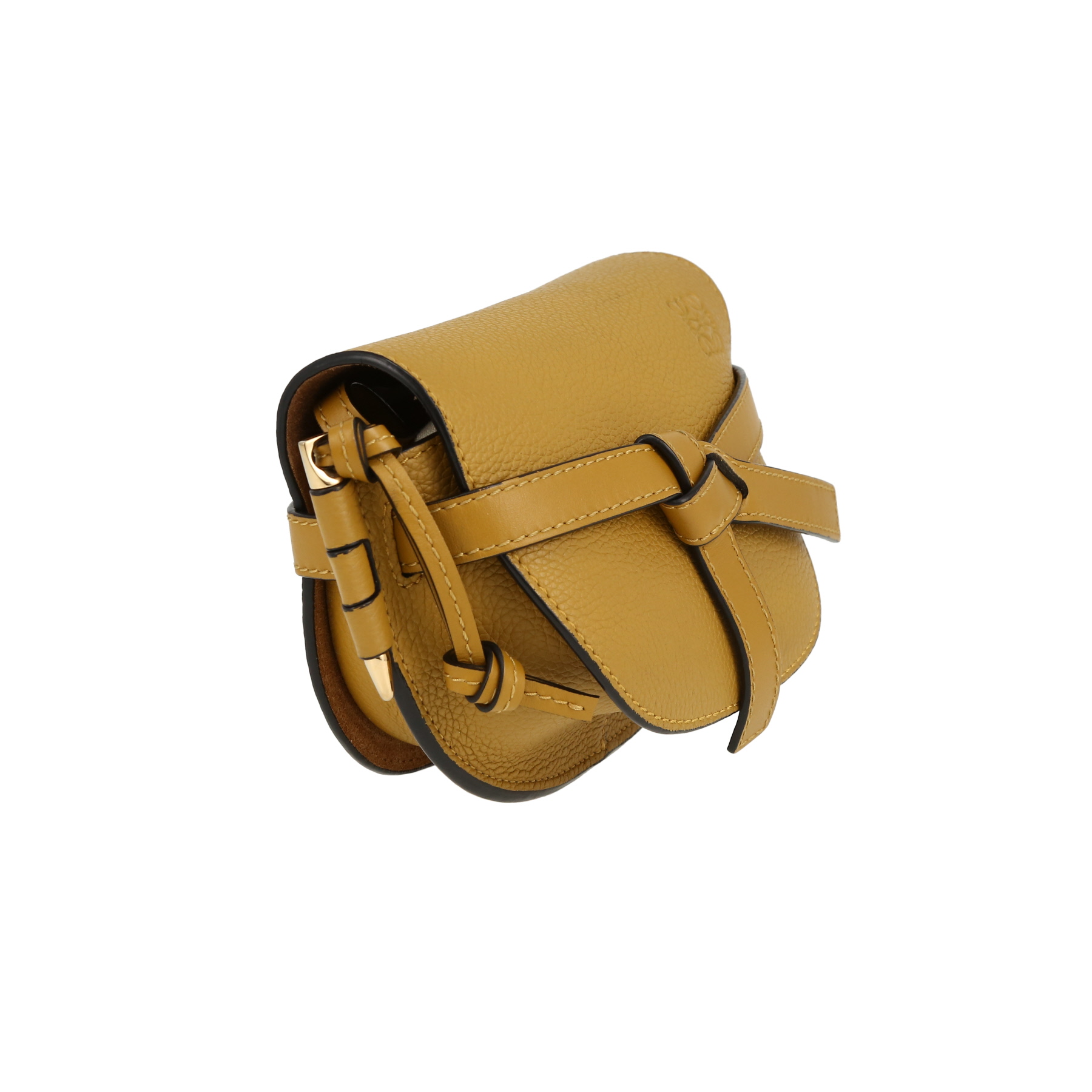 Sac bandoulière Loewe  Gate mini  en cuir grainé jaune