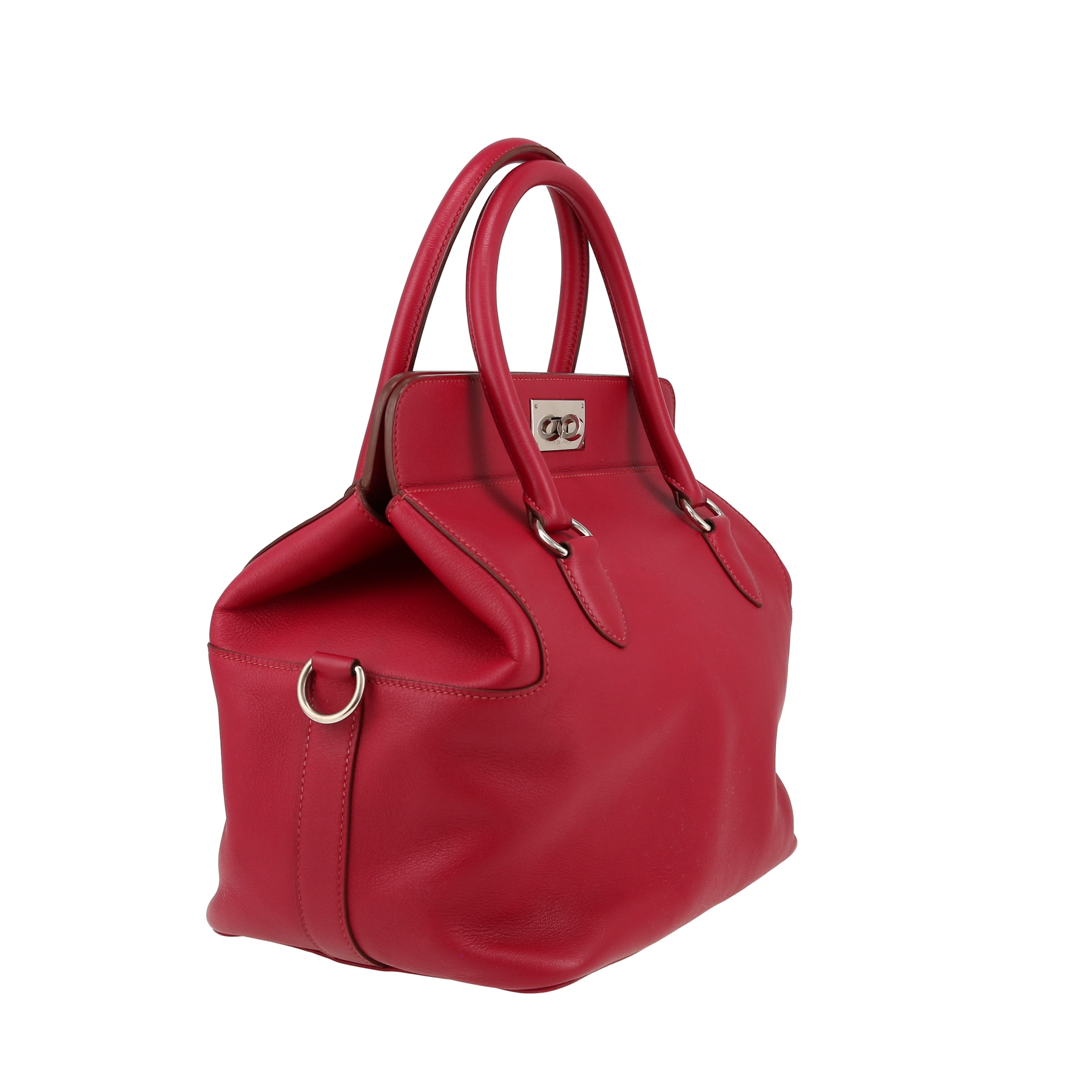 Sac à main Hermès  Tool Box en veau Evercolor rose Tosca