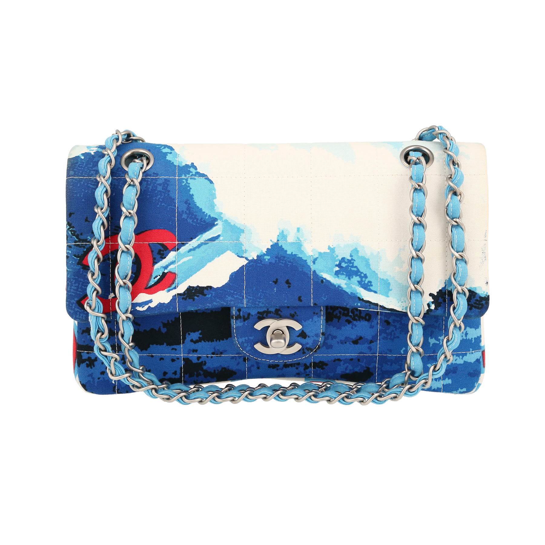 CHANEL ブルーキルティングバッグ CHANEL ブルーキルティングバッグ Chanel Blue Quilted Denim