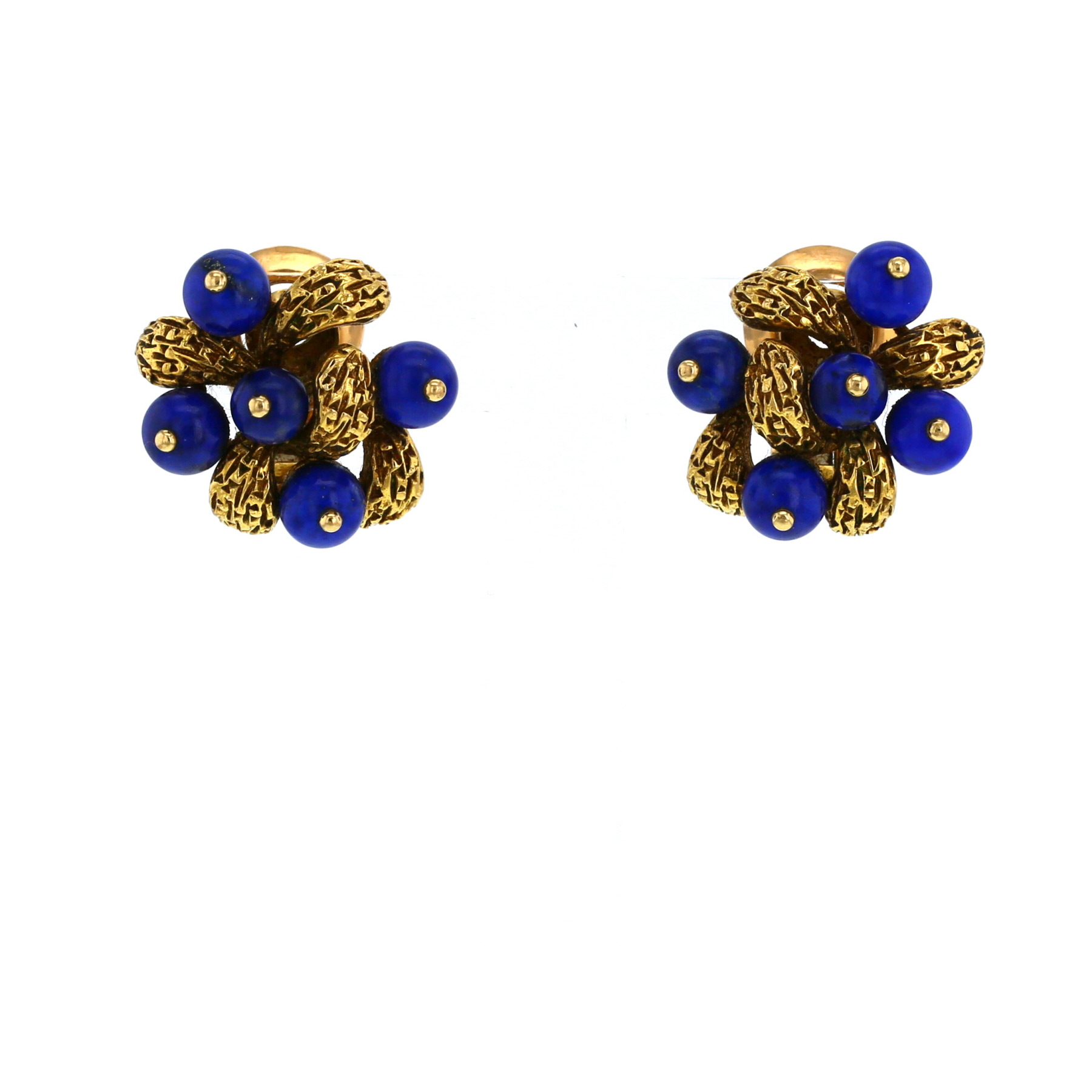 Gui Earrings In Yellow And Lapis-Lazuli