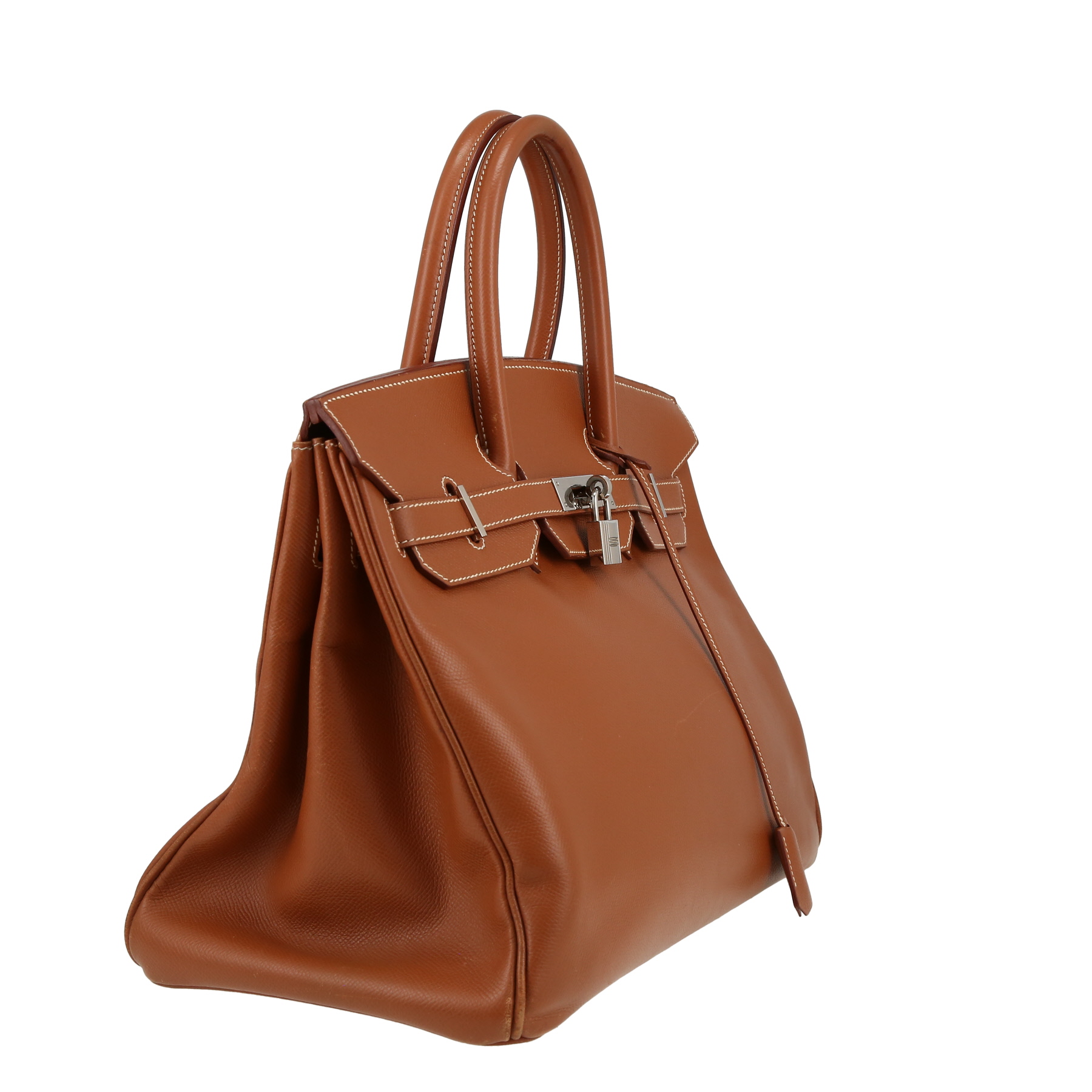 Hermès  Birkin 35 cm handbag  in gold Courchevel leather