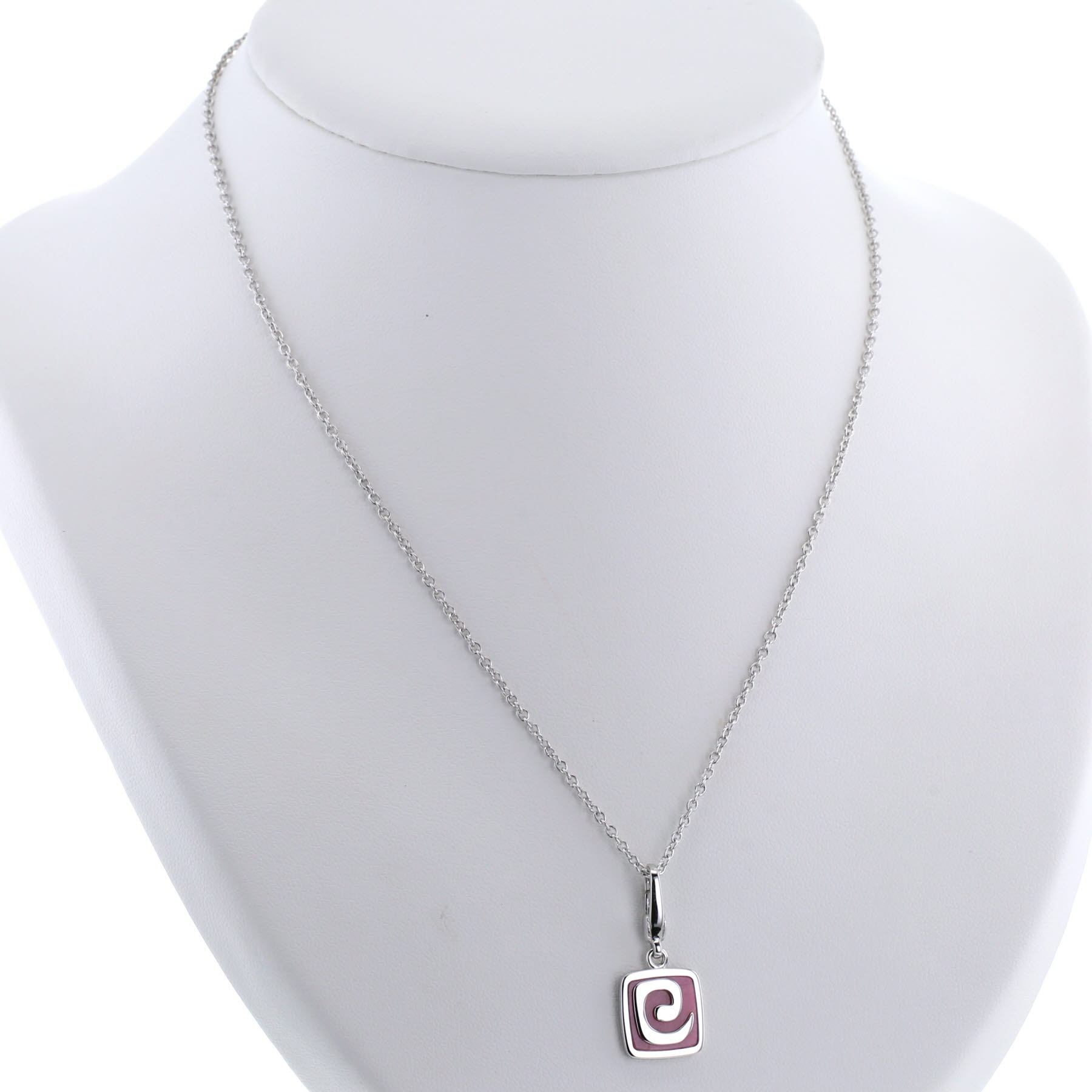 Bulgari  pendant in white gold and rhodonite