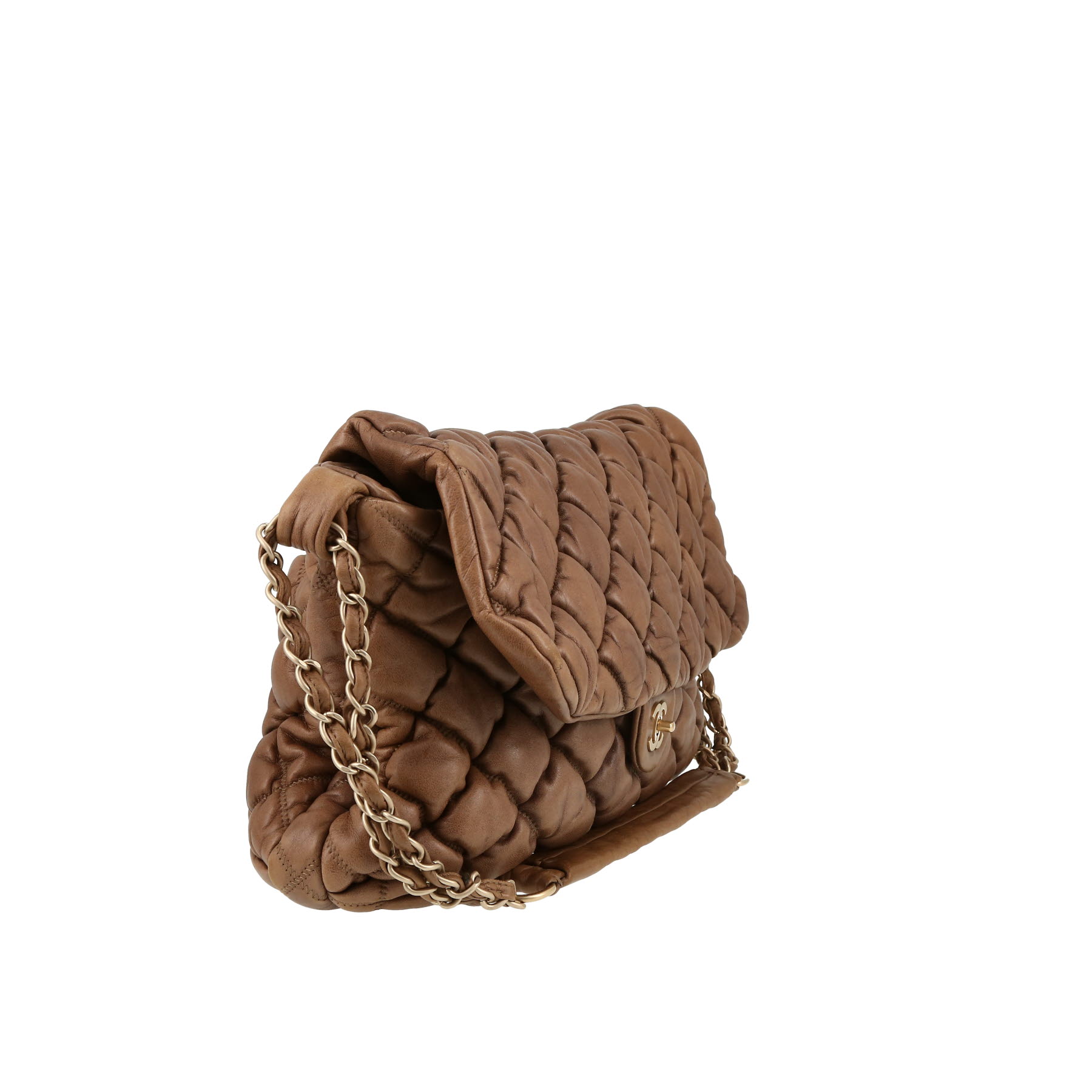 Borsa Chanel  Bubble in pelle trapuntata marrone